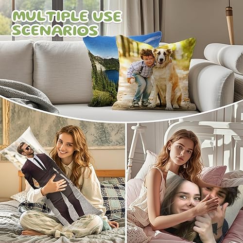 Miniatura 5 de Bemaystar Almohada personalizada con imagen Funda de almohada personalizada con foto Regalos personalizados Regalos personalizados