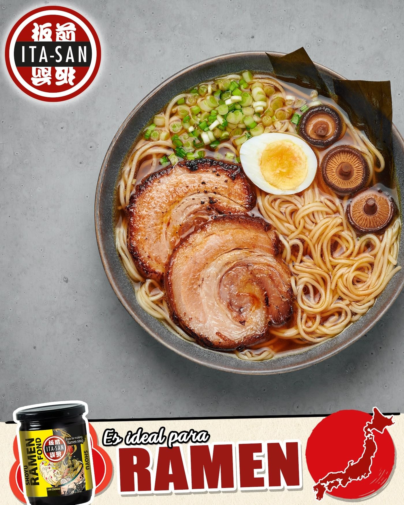 ITA-SAN Caldo para sopa tipo ramen Shoyu 440 ml