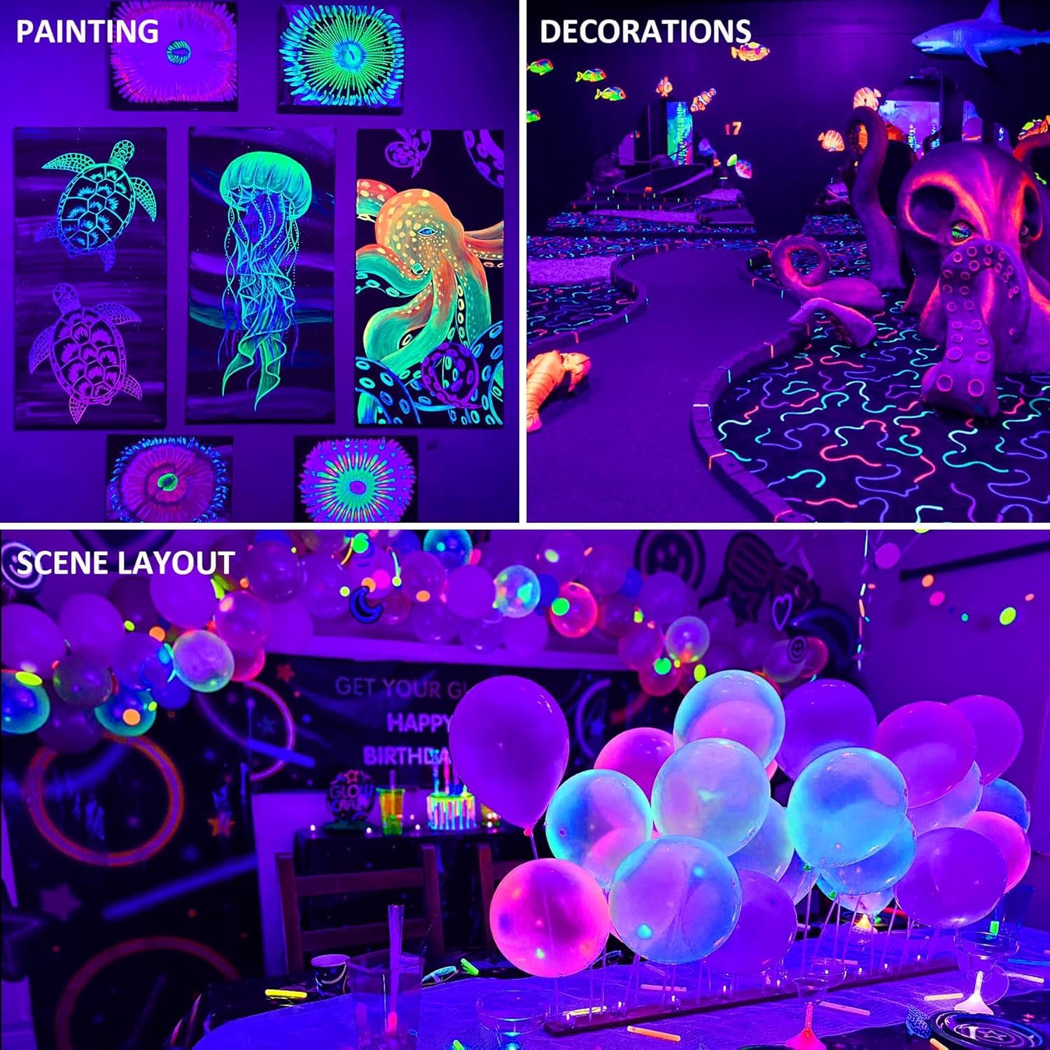 NATPOW 100W Luz Negra, Foco LED Luz UV con Enchufe 395nm Lámpara UV IP66 Impermeable Ultravioleta Foco para Halloween Bar Club DJ Discoteca Fiesta Pinta Corporal Gimnasio(Juego de 2)