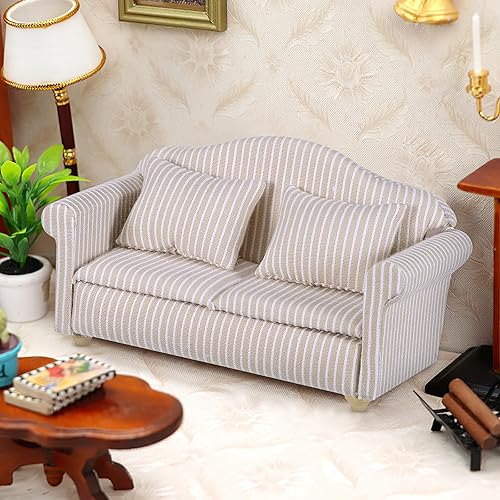 Miniatura 7 de 1 12 Escala Muebles de Casa de Muñecas 3pcs Sofá Miniatura Casa de Muñecas Salón de Juguetes Dormitorio Decoración Accesorios