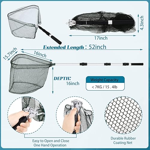 Miniatura 2 de Sosation Kit de herramientas de pesca de 134 piezas, equipo y equipo de pesca, alicates de pesca, herramienta removedor de anzuelos, juego de pinzas