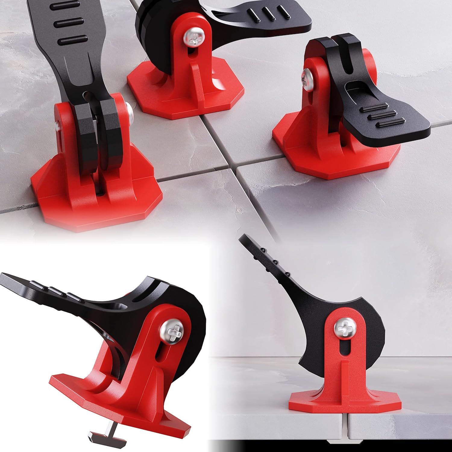 Tile Tools for Leveling Installation, Reusable Tile Leveling System