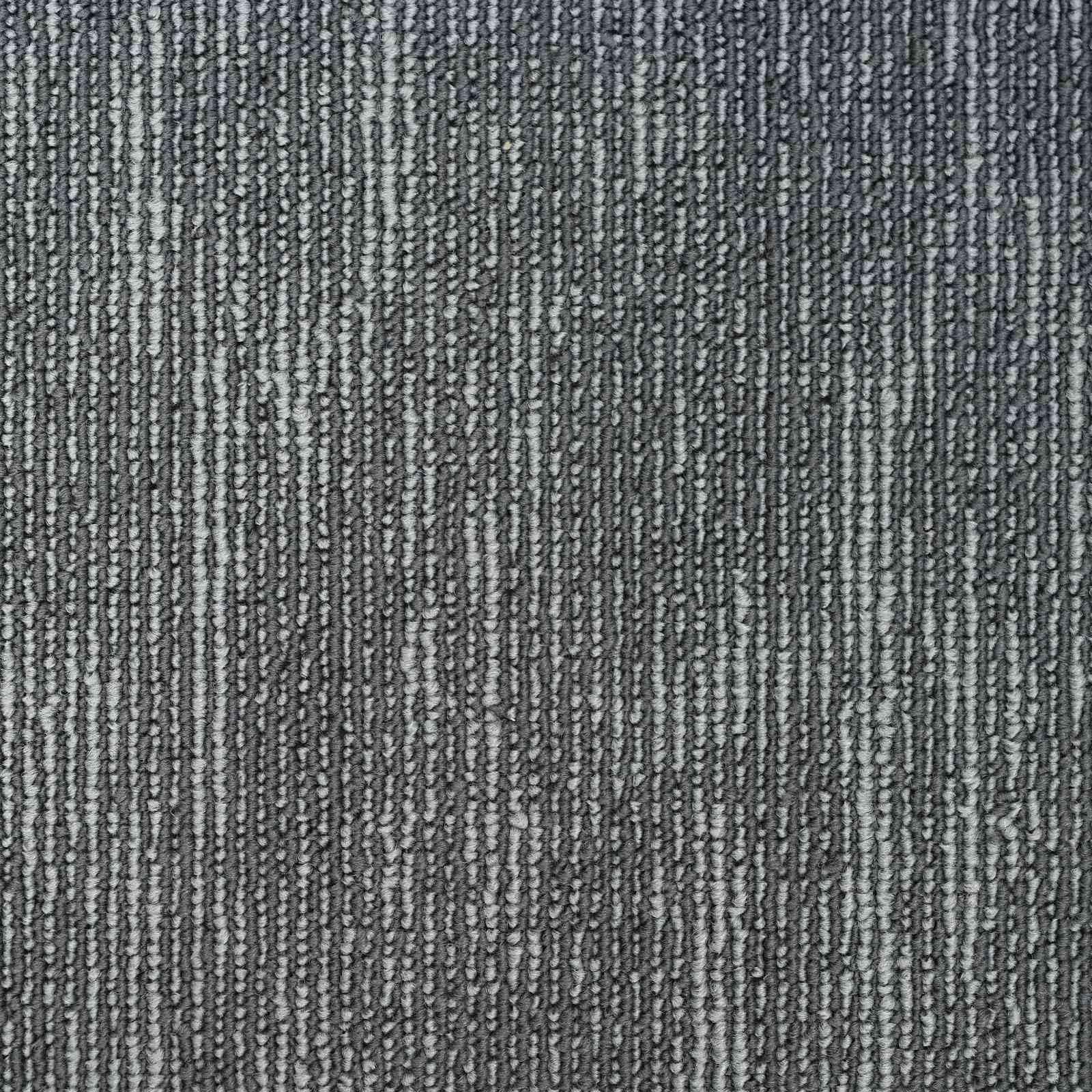 Teppichfliese Betongrau 50 x 50 cm 36 Stück PP und Bitumen Bodenbelag mit Tritt Schalldämmung für Wohnzimmer Schlafzimmer Büro vielseitige Innenräume