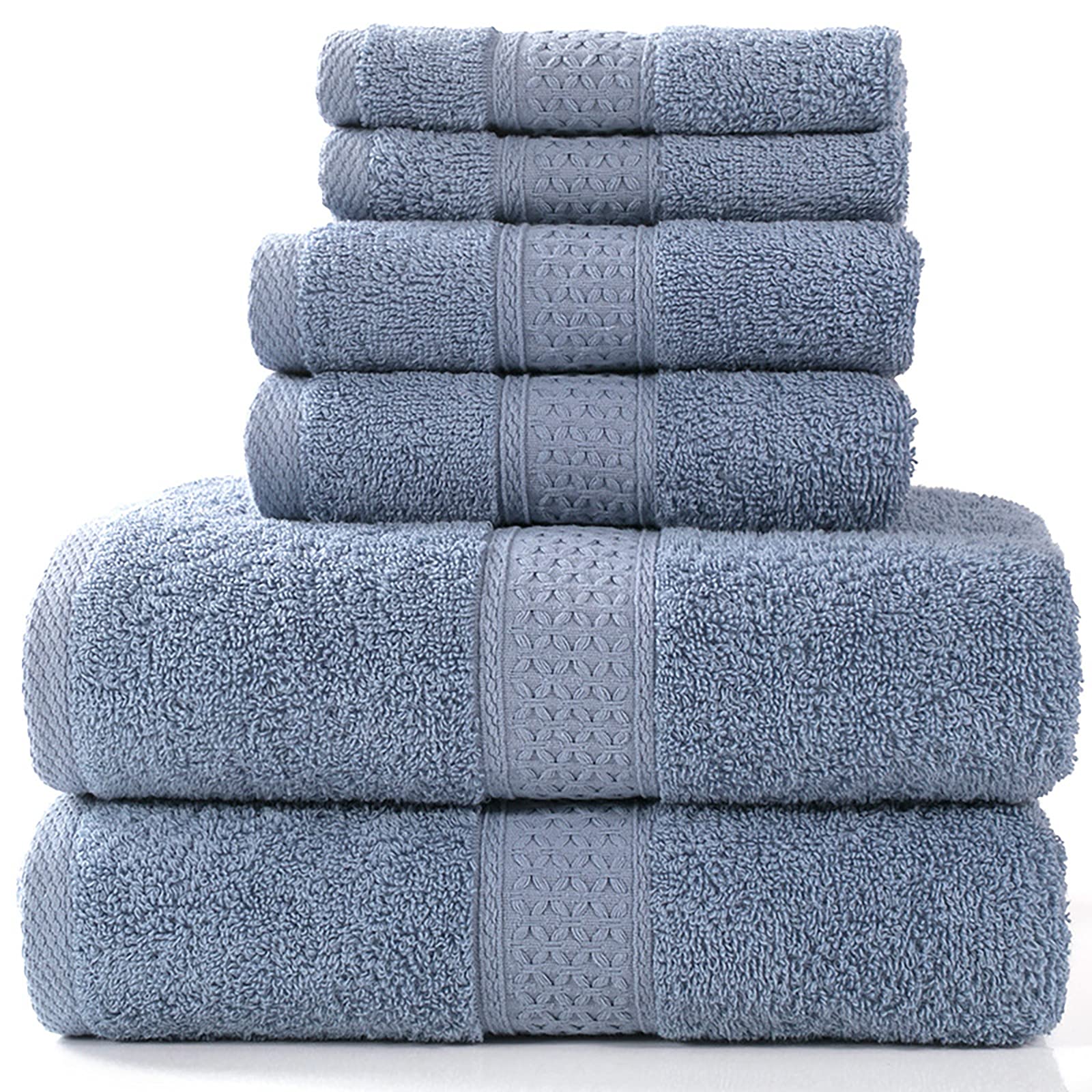 Serviettes de bain hôtel et spa lot de 6 petites serviettes gris