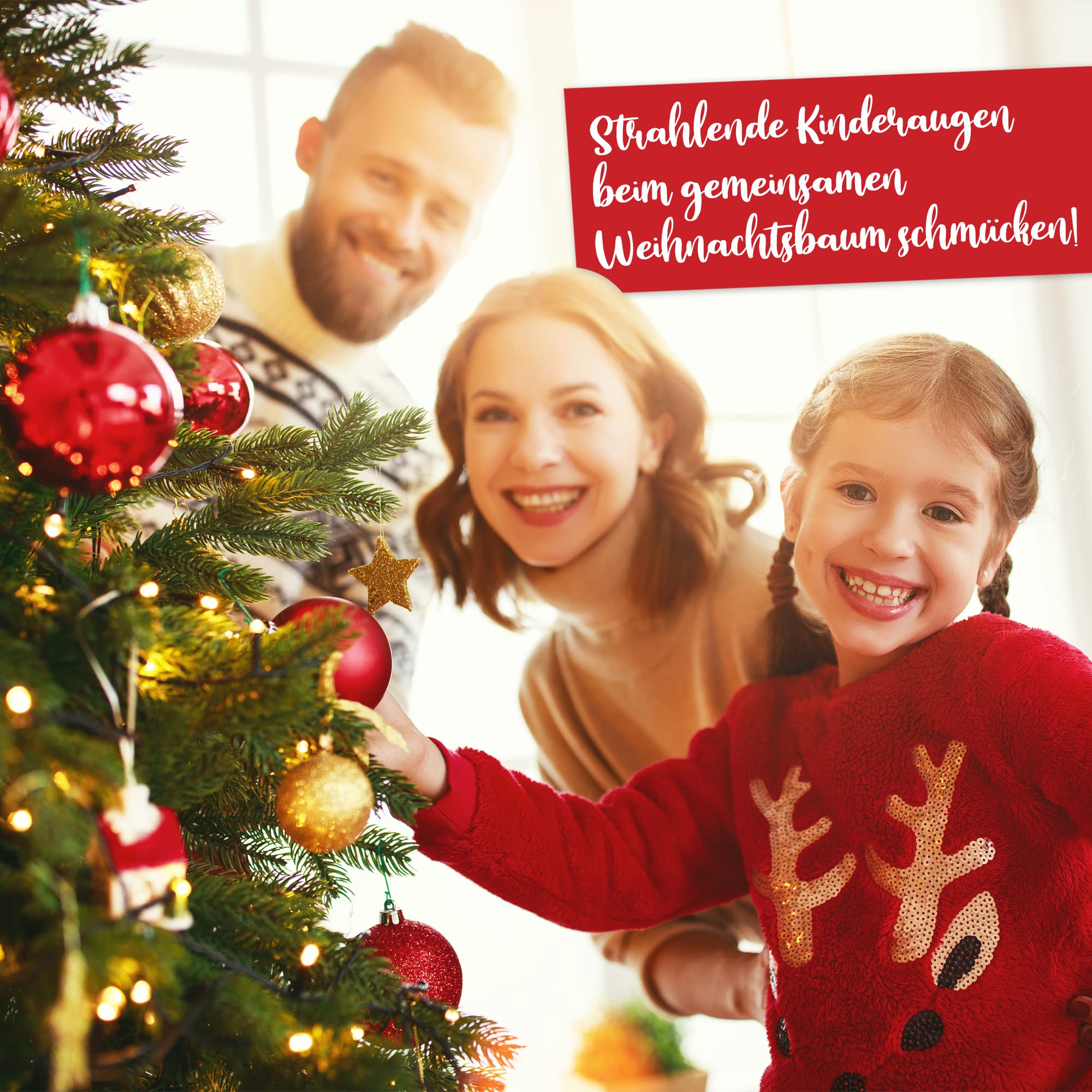 Wolkenland Künstlicher Weihnachtsbaum 220 cm – mit Holzständer