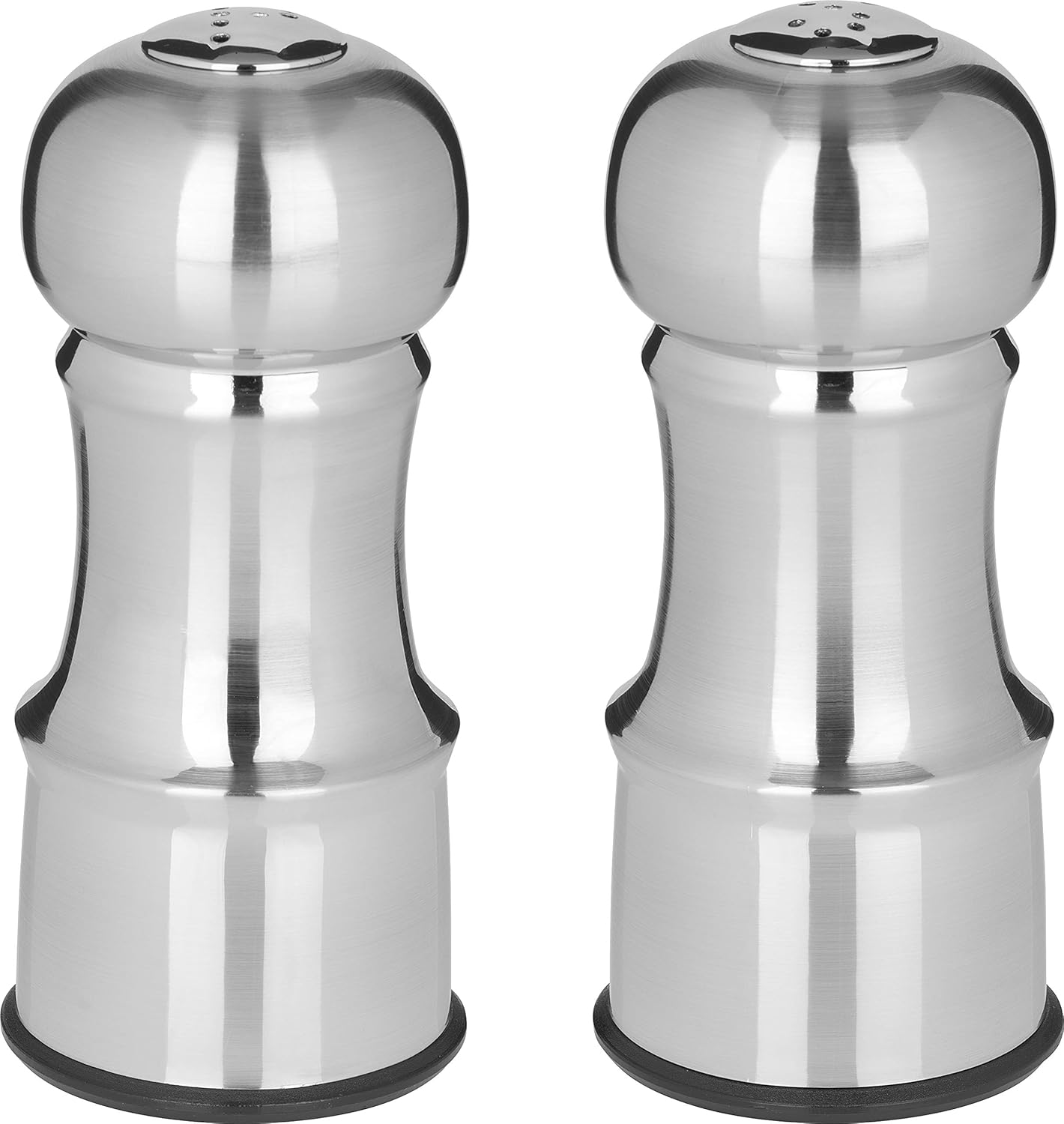 Trudeau Stainless Steel Salt and Pepper Shakers, 41/2Inch
