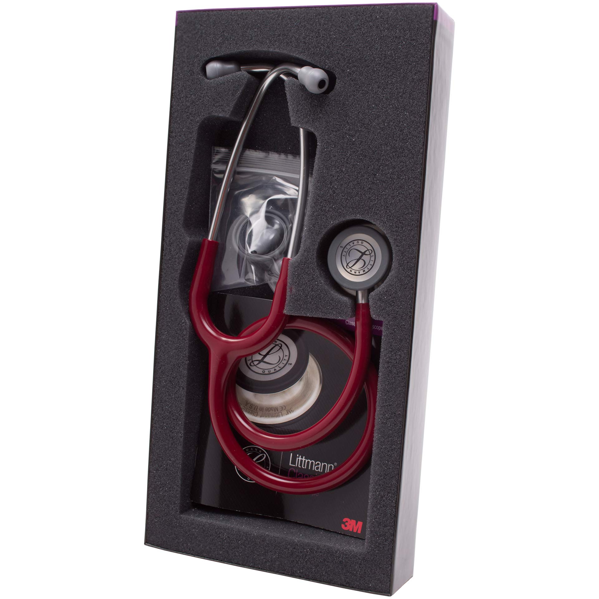 Classic III Stethoscope, for Children and Adult (5627 Burgundy Stainless)