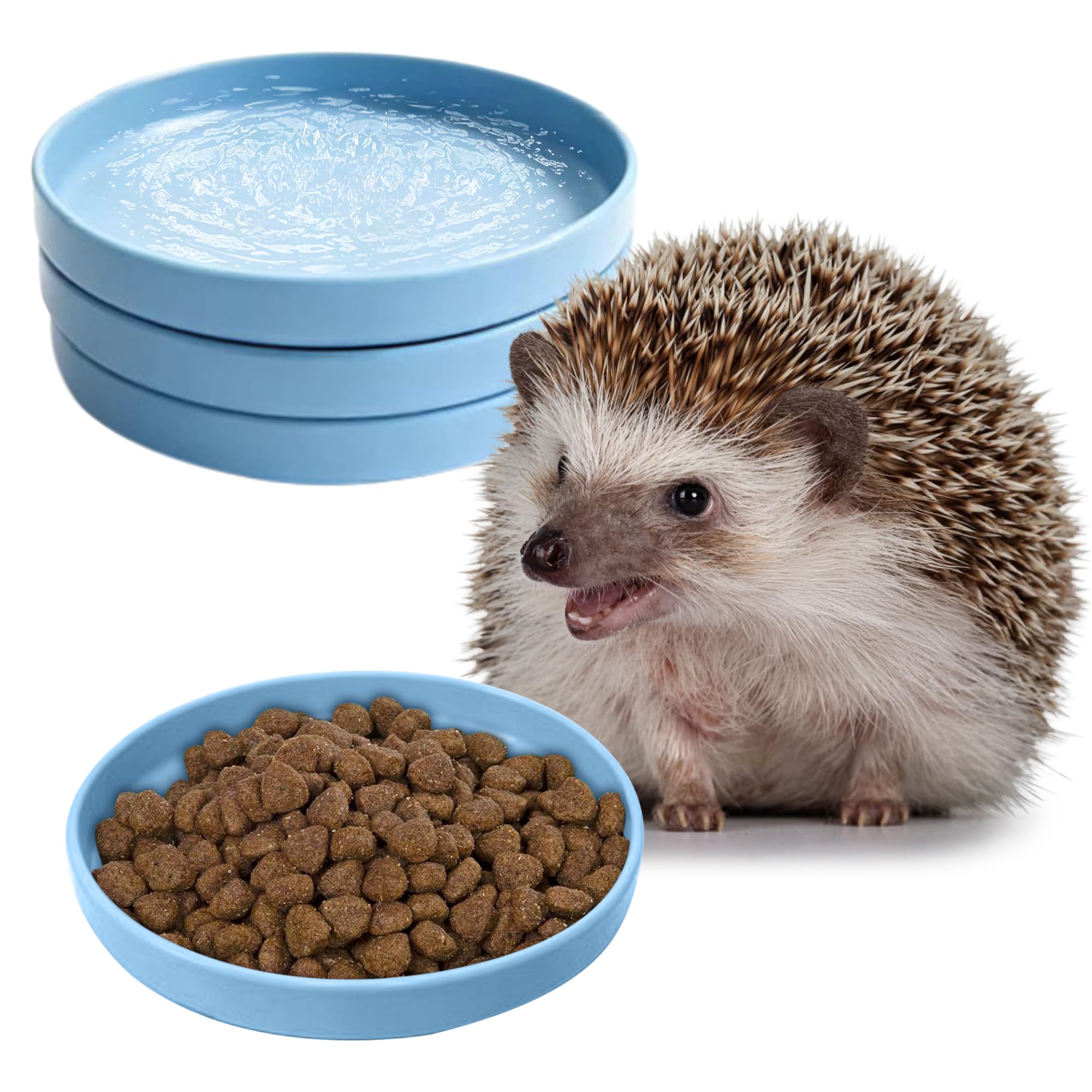 OutdoorGems Hedgehog Feeding Bowls - Pack of 3 – 1.5cm Depth, 15cm Wide - Low Profile Durable Silicon Wildlife Food & Water Dishes – Frost Resistant, Easy-Clean Outdoor Bowls for Gardens & Wildlife