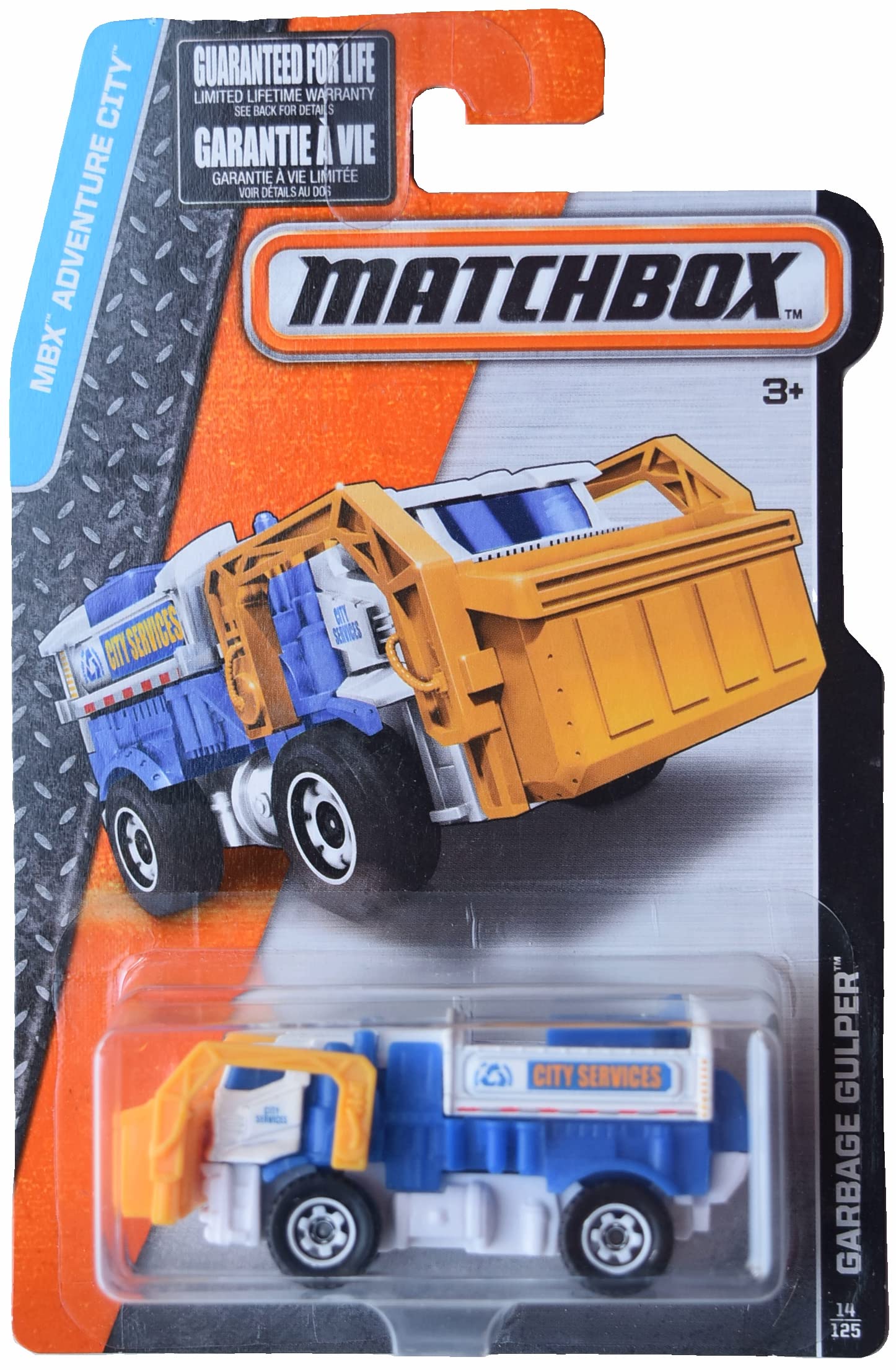 Matchbox Garbage Gulper, City Dump Truck, 1:64 Scale, Metal, Portable, Kid, Truck, Unisex, Children (Unisex, Various Ages)