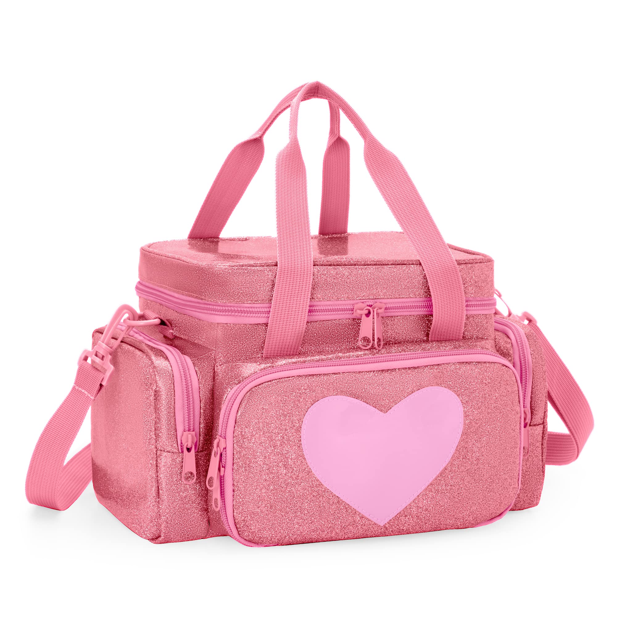Sac de Transport Compatible Tonie 2/1 Rose, Sac de Rangement pour Lecteur Audio avec Poignée et Bandoulière