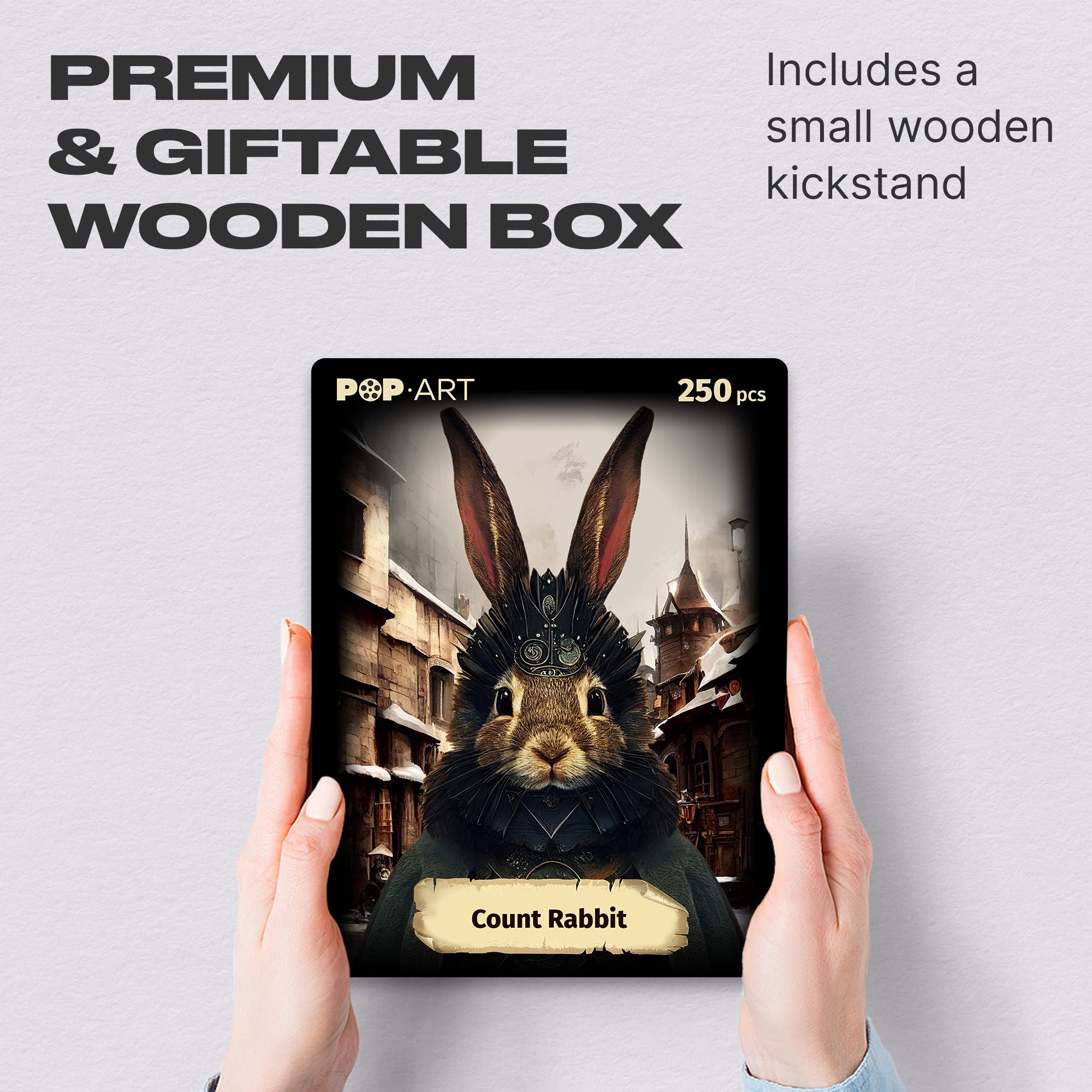 UNIDRAGON Drewniane Puzzle dla Dorosłych - Count Rabbit - 250 Elementów