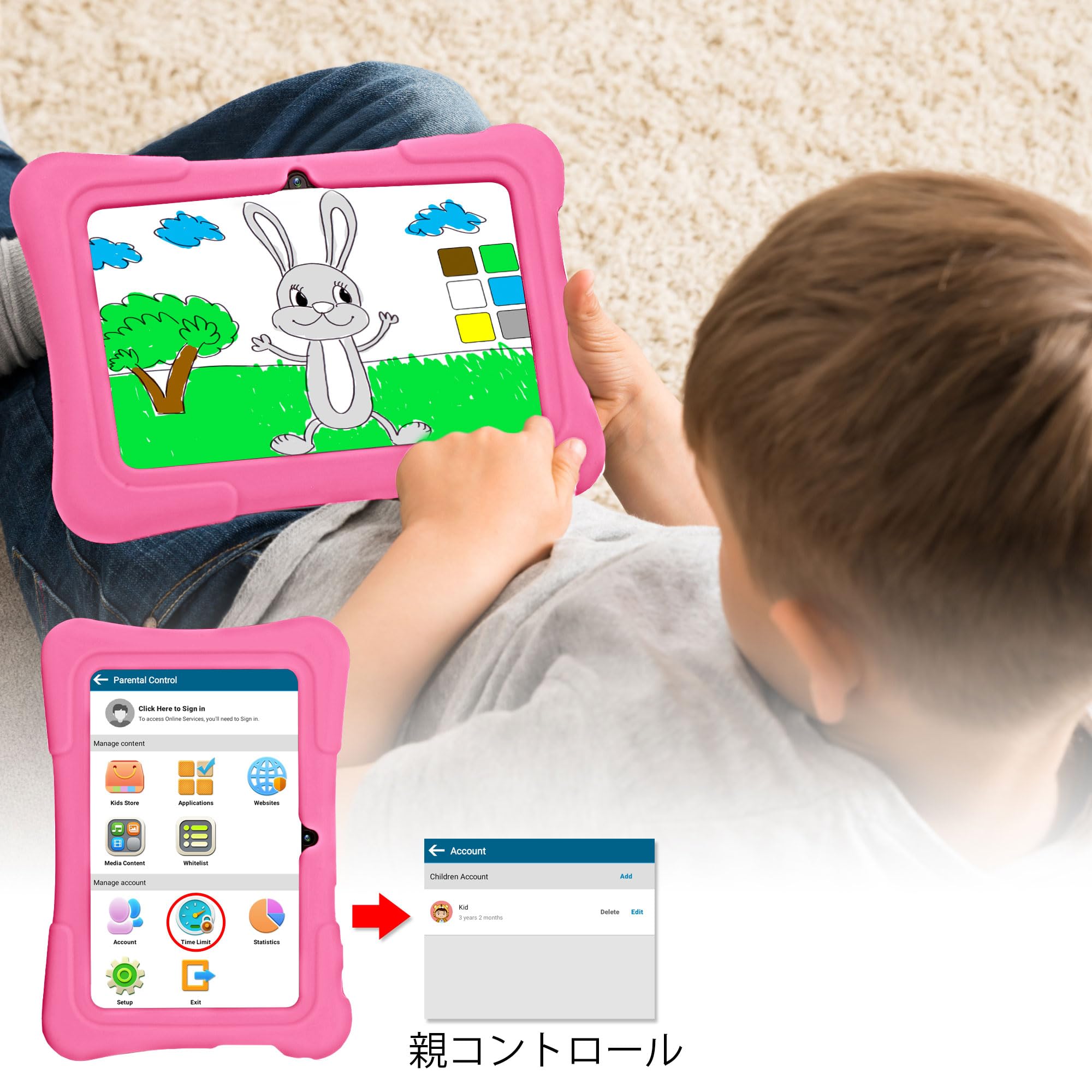 Amazon.co.jp: PRITOM プリトム TOUCH7 キッズタブレット 7インチ