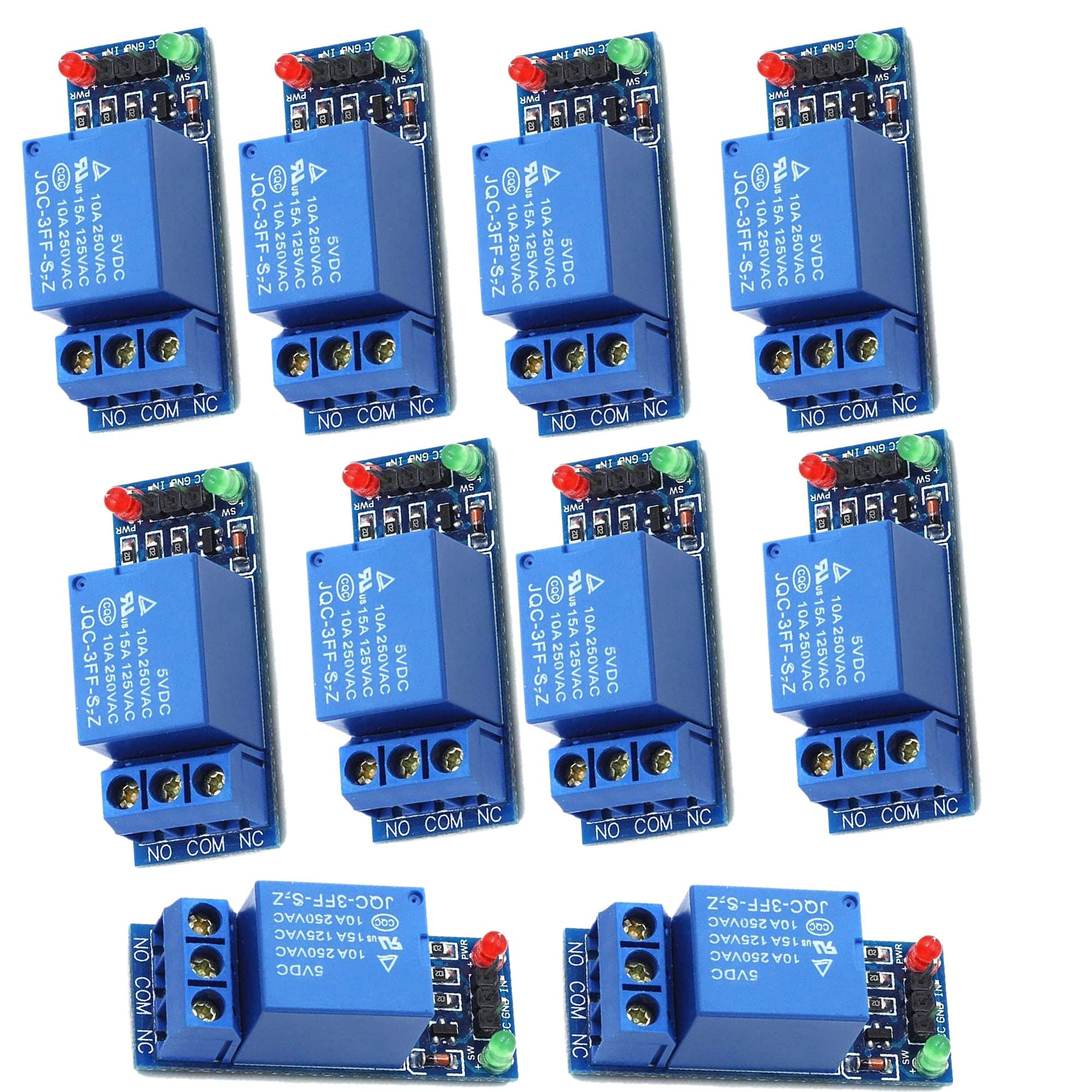 Manushre Manas Enterprises 5v 1 Channel Relay Module Interface Board Shield Low Level Trigger For PIC AVR DSP ARM For Arduino (Pack of 10) (B09831HZ22) Amazon Price History, Amazon Price Tracker