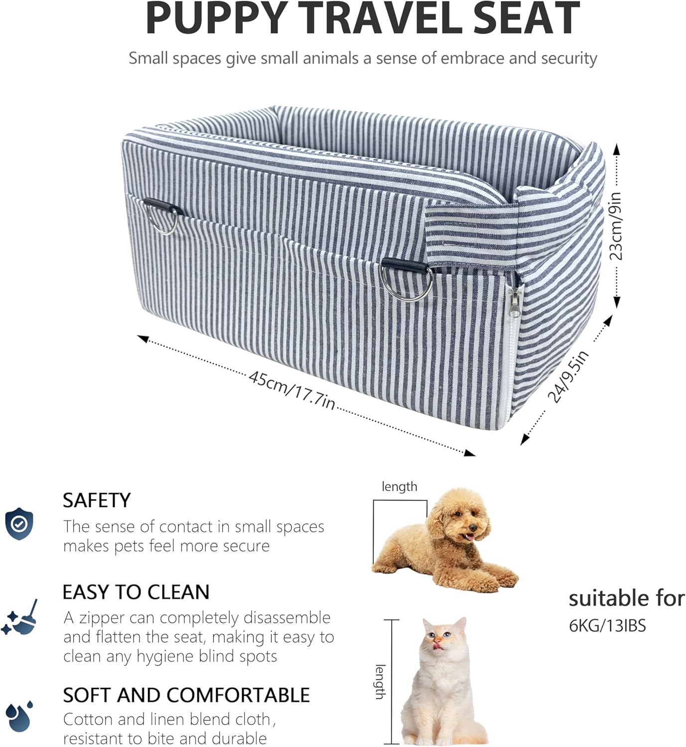 Travel in Style: The Ultimate Console-Mounted Dog Car Seat for Small Dogs