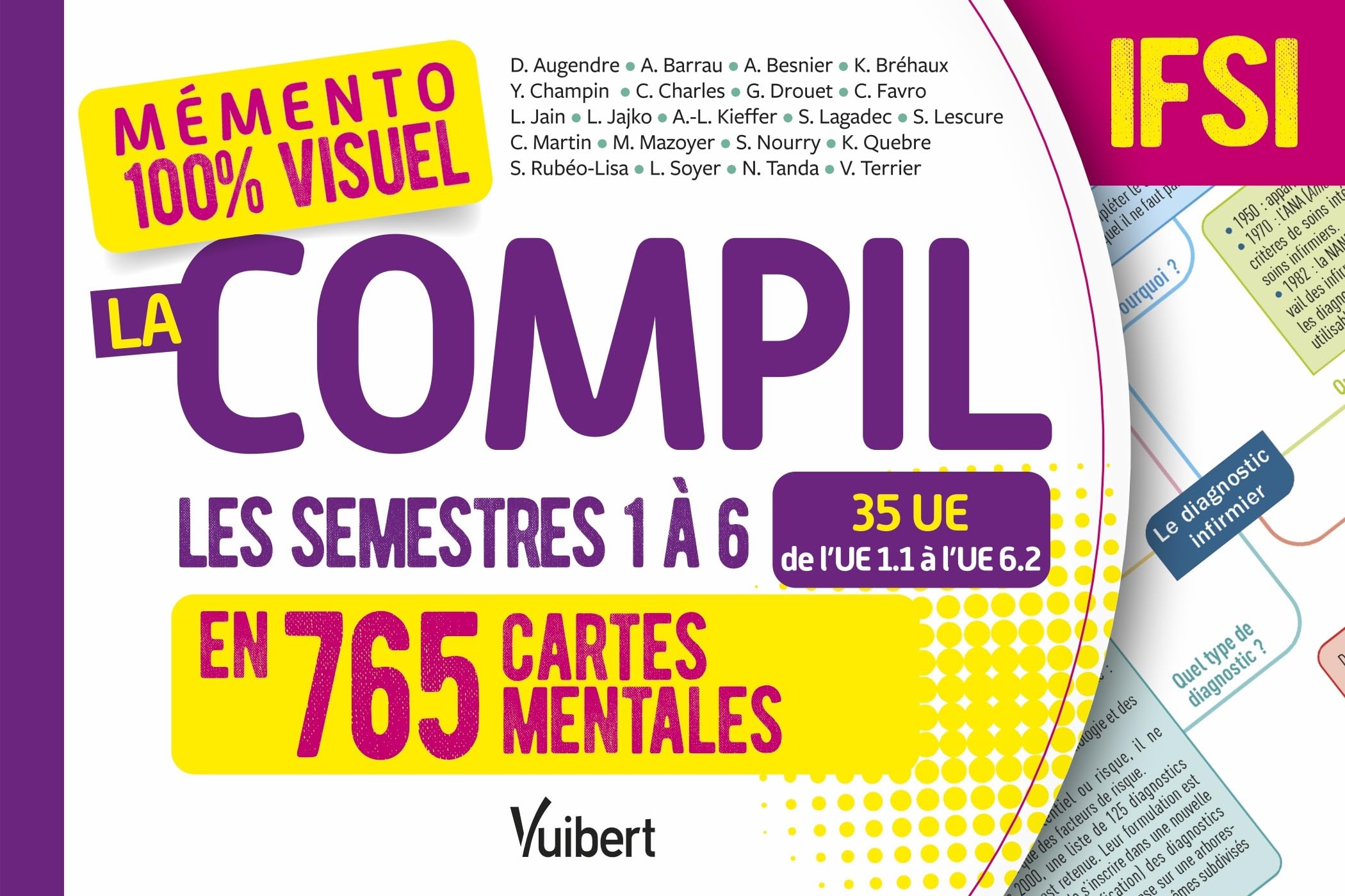 Mémento 100% visuel La compil IFSI Semestres 1 à 6 en 765 cartes mentales: Pour les 3 ans du DEI - 35 UE, de l'UE 1.1 à l'UE 6.2