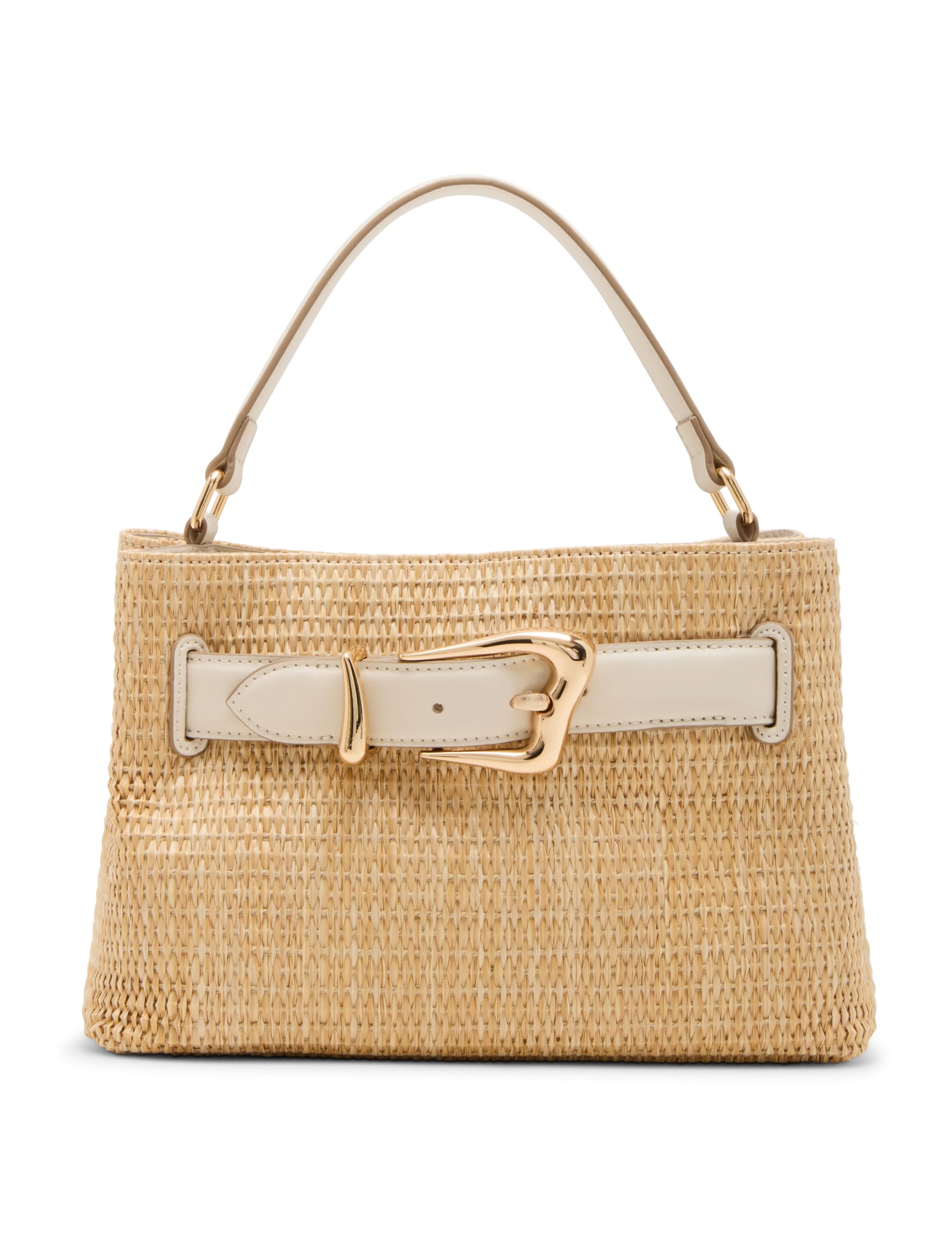 Anne Klein Straw Top Handle Satchel with Convertible Strap