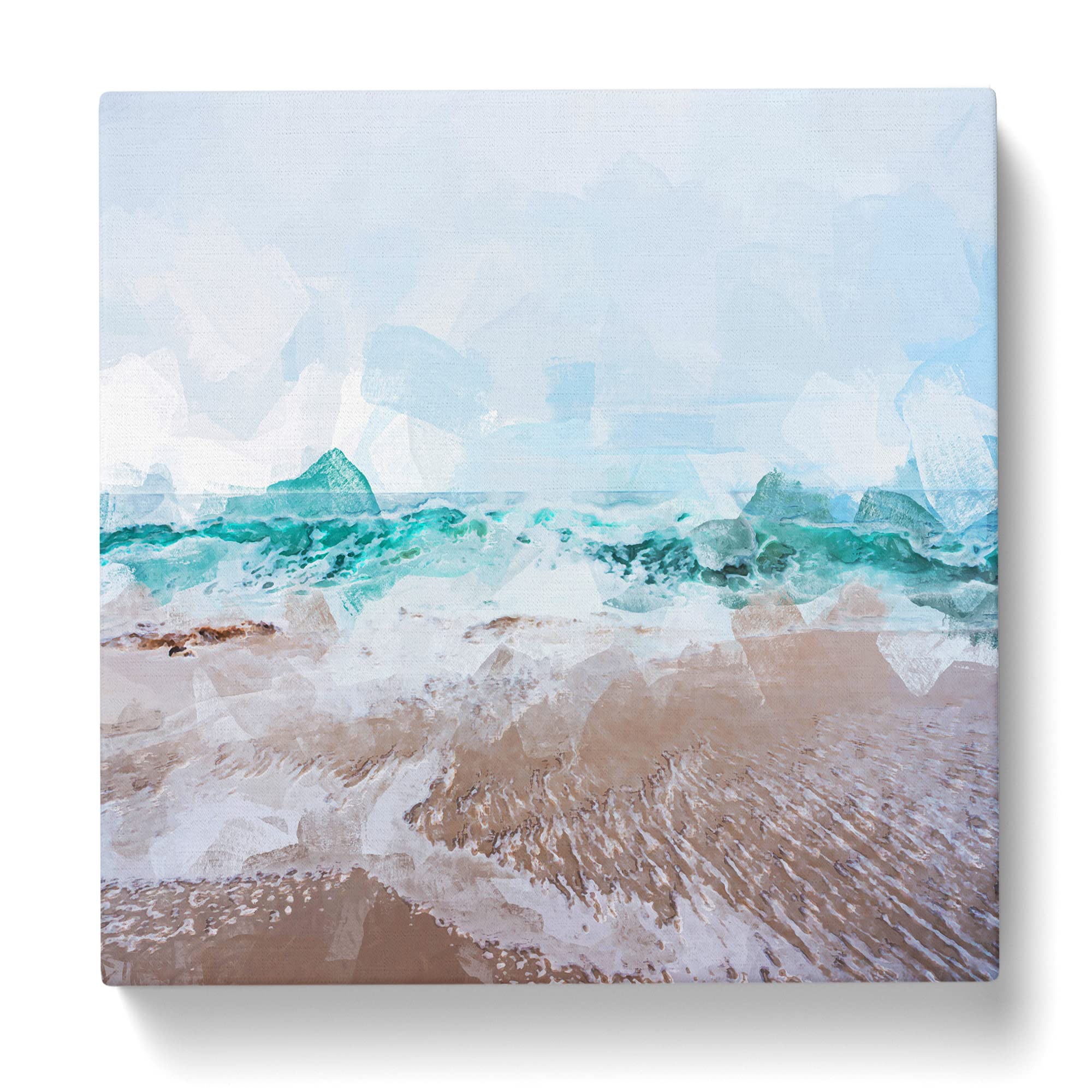 Beach in Santa Cruz California Canvas Print, Mixed, 35L x 35W cm - Image 3