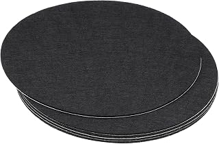 7 Inch Diameter Lamp Base Felt, 5Pack 2mm Thickness Round Soft Adhesive Non-Slip Anti-Scratch Backed Felt for Lamp Furniture DIY Craft, Black