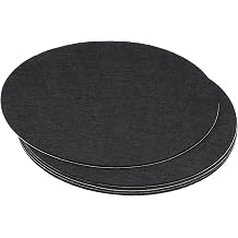 PATIKIL 7 Inch Diameter Lamp Base Felt, 5Pack 2mm Thickness Round Soft Adhesive Non-Slip Anti-Scratch Backed Felt for Lamp Furniture DIY Craft, Black