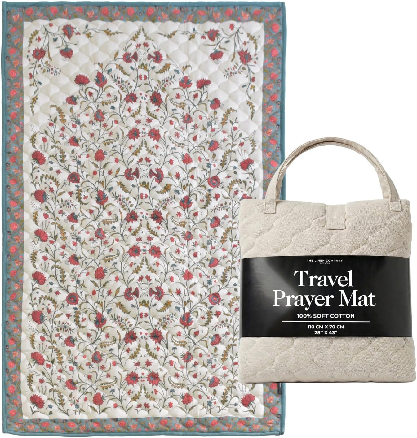 Muslim Prayer Mat - سجادة صلاة - Padded & Portable Islamic Prayer Mat - Ideal For Home, Office & Mosque Use - Easily Foldable & Machine Washable Rug - For Umrah/Hajj/Eid Gift - Samarkand