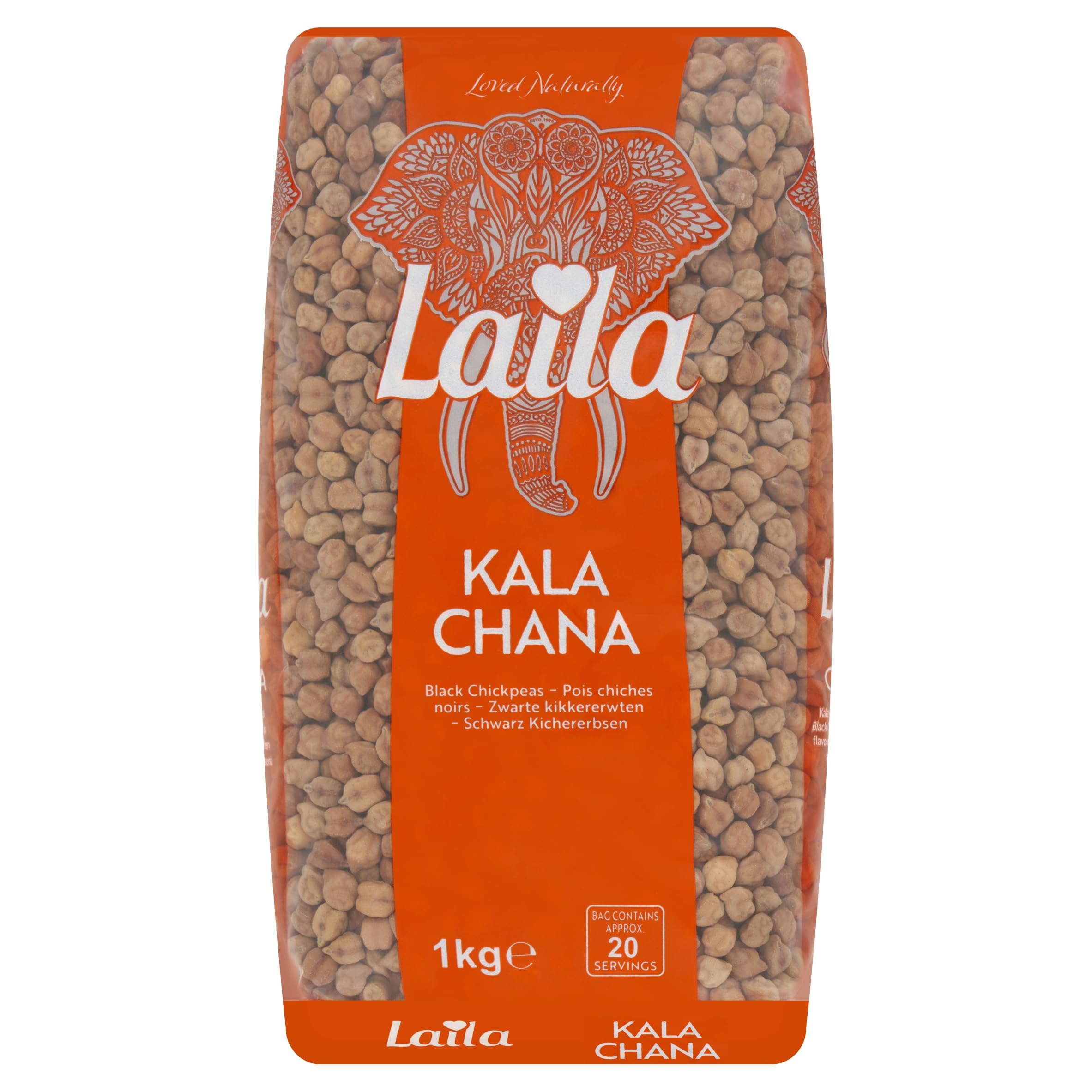 Laila Kala Chana, 1Kg (Pack of 1)
