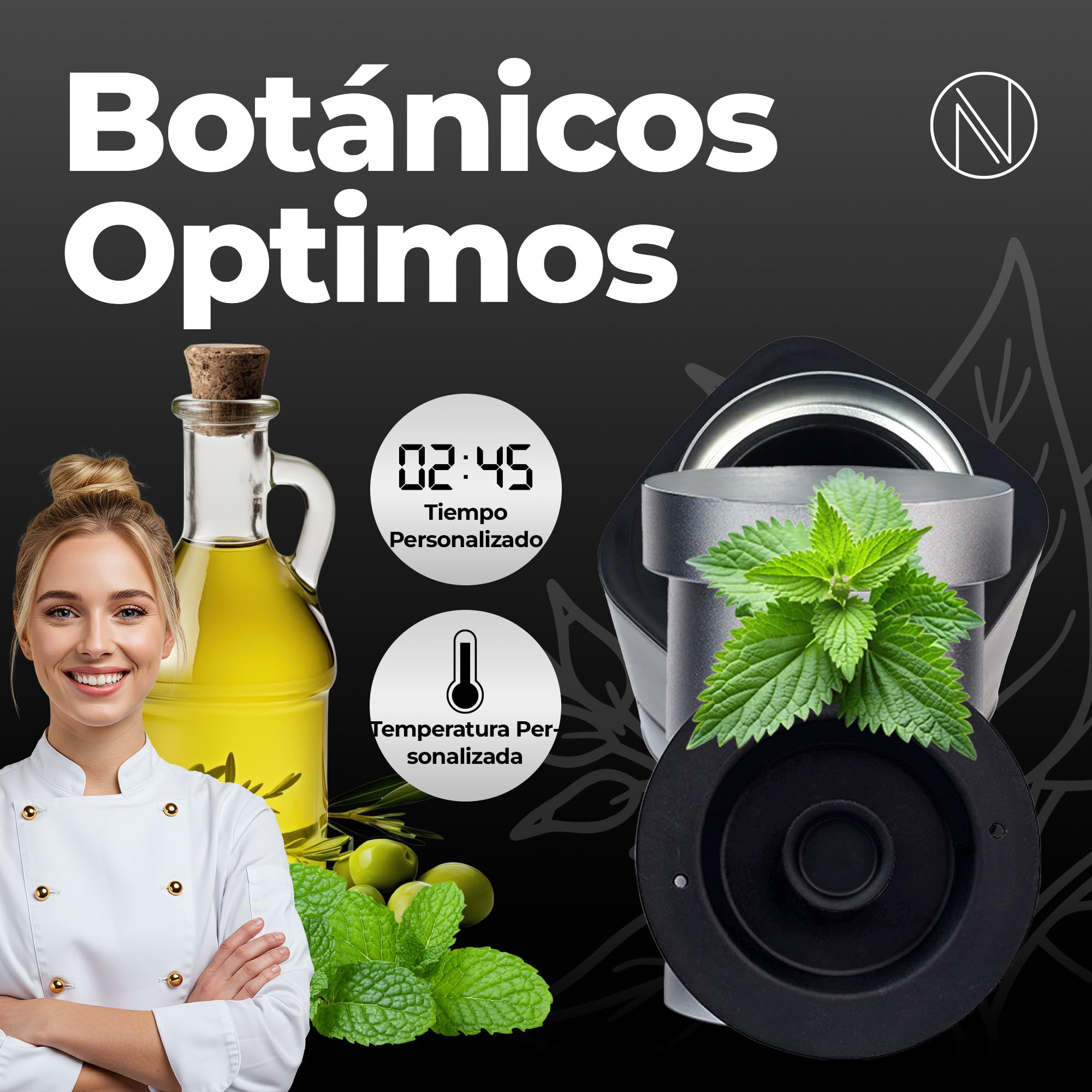 Nebula Descarboxilador E Infusor Boost | Sin Desperdicios | Negro | Activación De Hierbas E Infusión | Máquina Para Mantequilla Y Aparato Para La Preparación | Tapa Con Diseño Mejorado
