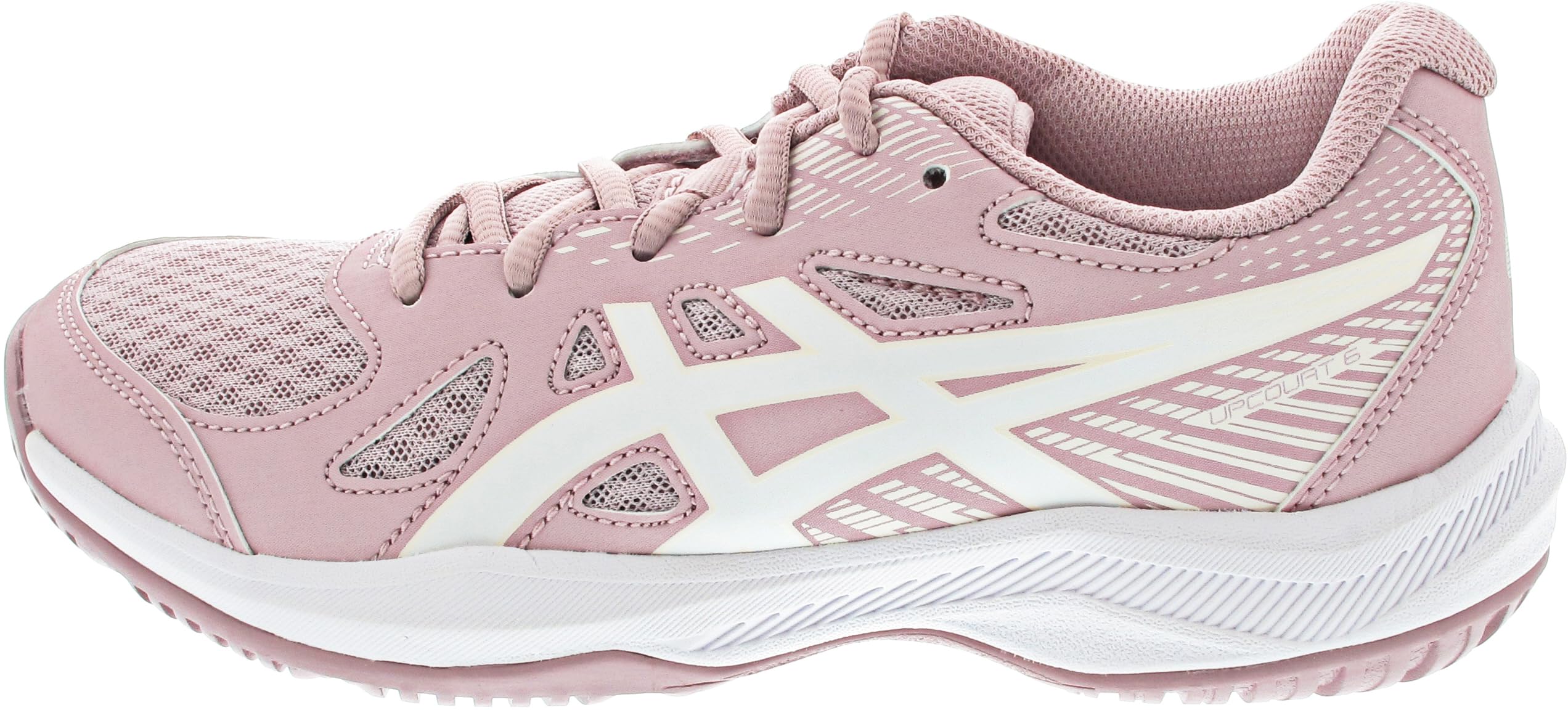 ASICS Boys Upcourt 6 Grade School Sneaker, Morganite White, 5.5 UK