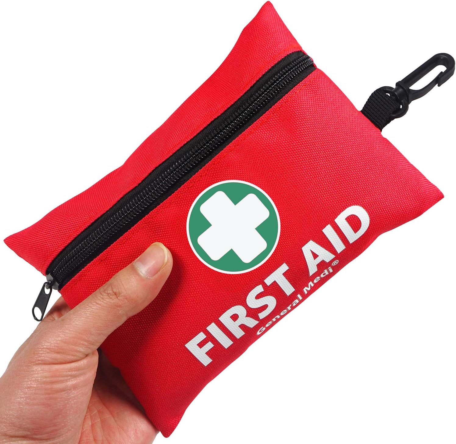 Mini First Aid Kit, 110 Pieces Small First Aid Kit - Includes Emergency Foil Blanket, CPR Respirator, Scissors for Travel, Home, Office, Vehicle, Camping, Workplace & Outdoor (Red): Health & Personal Care