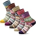 MORECOO Stocking Stuffers - Christmas Gifts for Women - Socks for Women - Thick Wool Soft Warm Cozy High Womens Socks