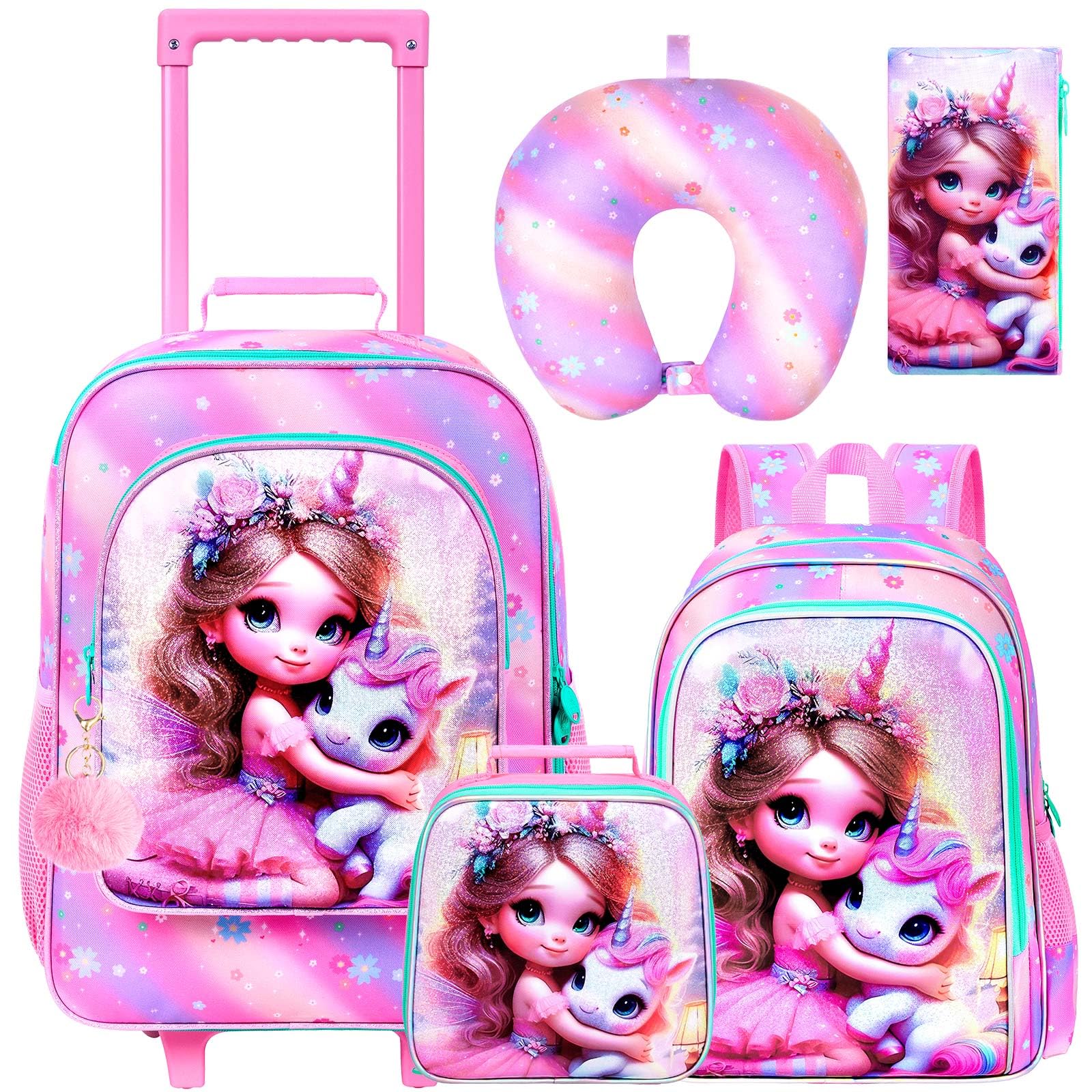 GXTVO Rolling Carry On Kids Suitcase