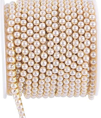 Miniatura 99 de KAOYOO - Cadena con cuentas de diamantes de imitación, 9 metros (10 yardas) para manualidades, joyas y decoración de bodas. Plata con cuentas