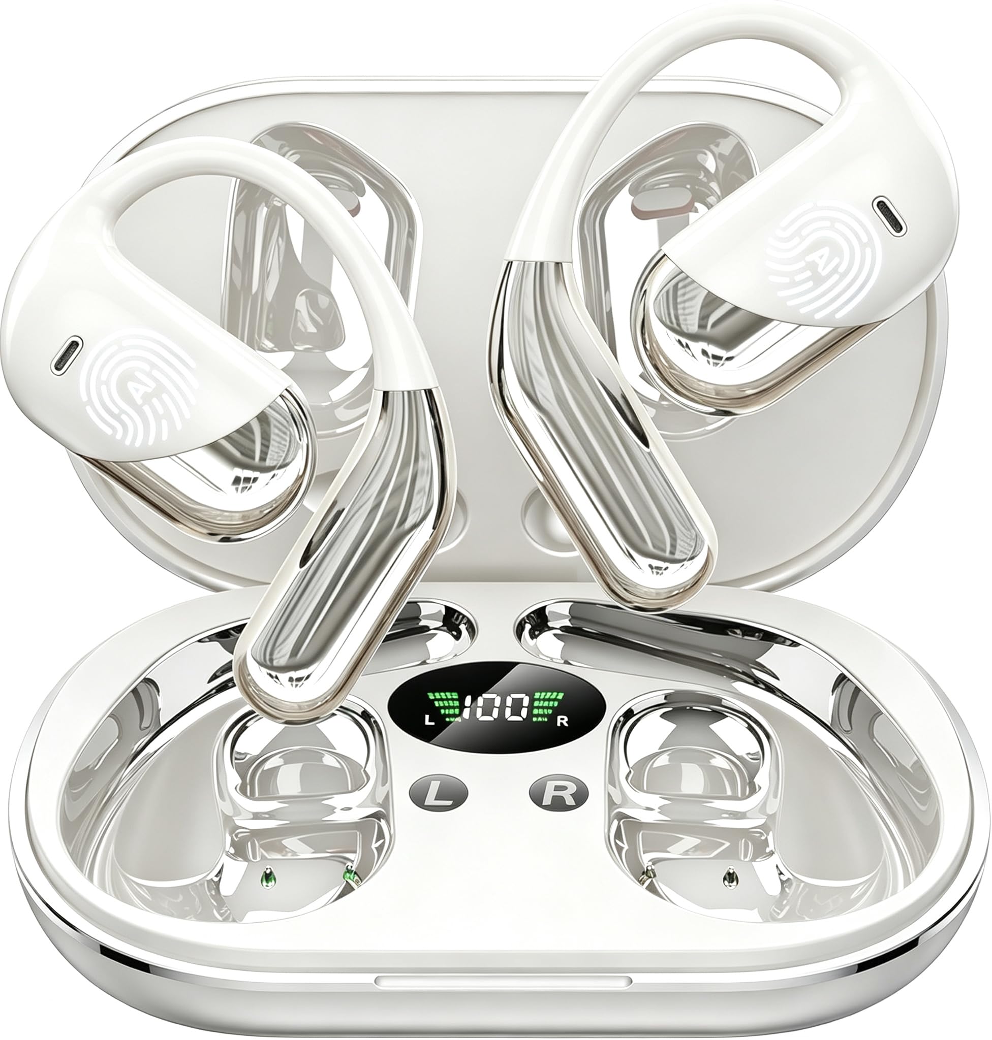 Paekole AI Translation Earbuds Real Time - 198 Language Translator Earbuds, Two-Way Language Translator Device, 6-in-1 Translating Device, Translate Ear Buds for Travel Learning with Charging Case