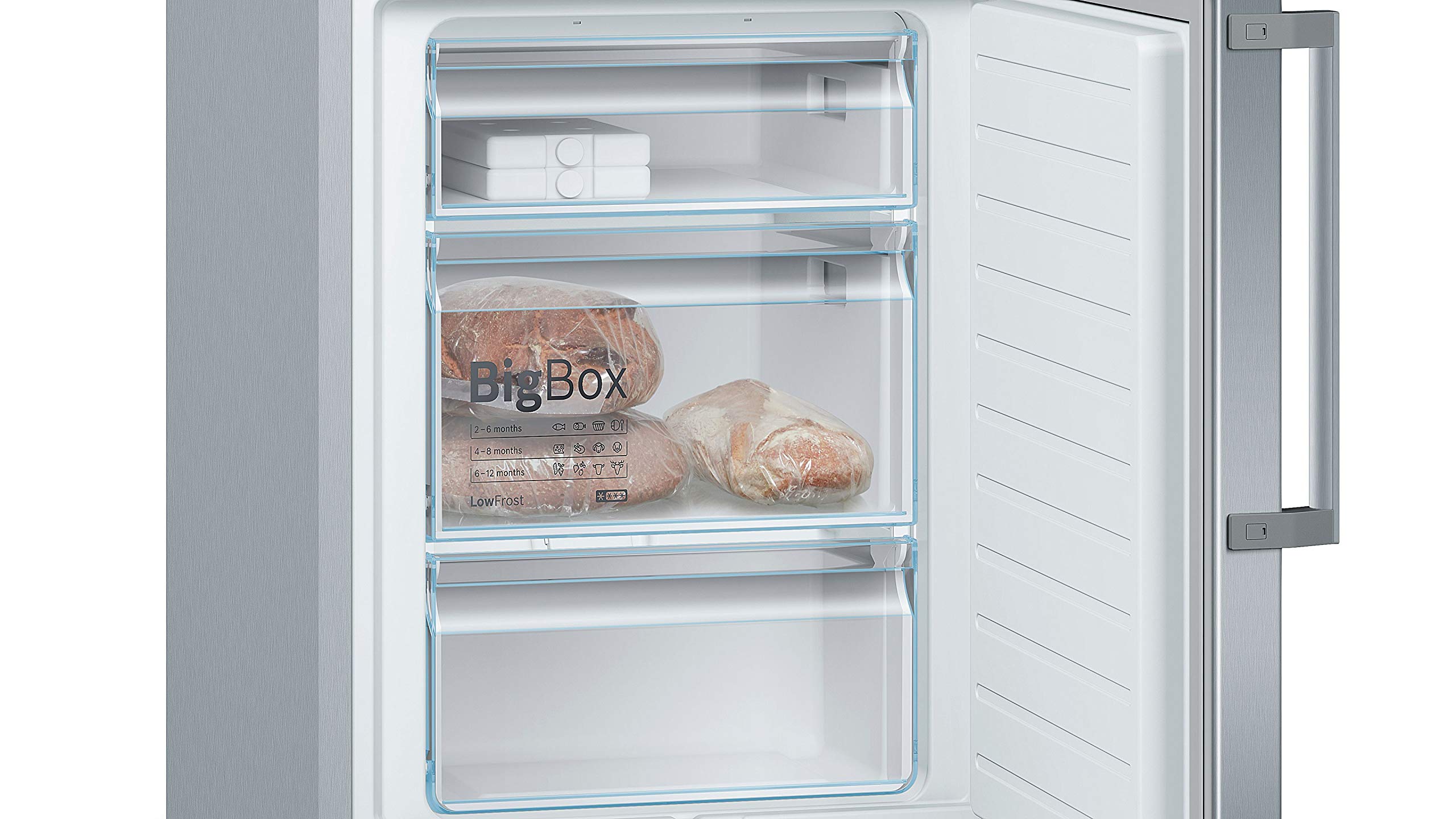 Bosch Série 6 KGE398IBP Réfrigérateur combiné pose-libre 201 x 60 cm Inox anti trace de doigts