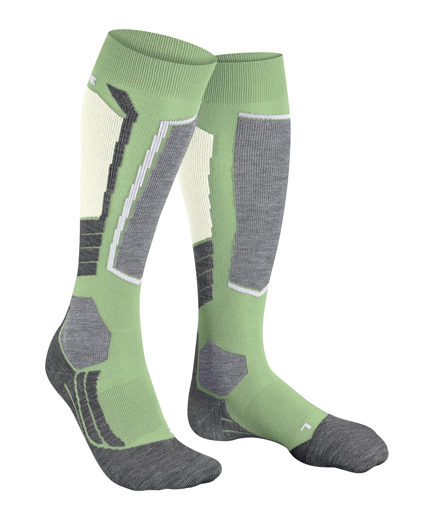 FALKE Kobiety Skarpety narciarskie SK2 Intermediate W Kh Wełna ciepłe grube 1 Para, Zielony Quiet Green 7378, 39-40