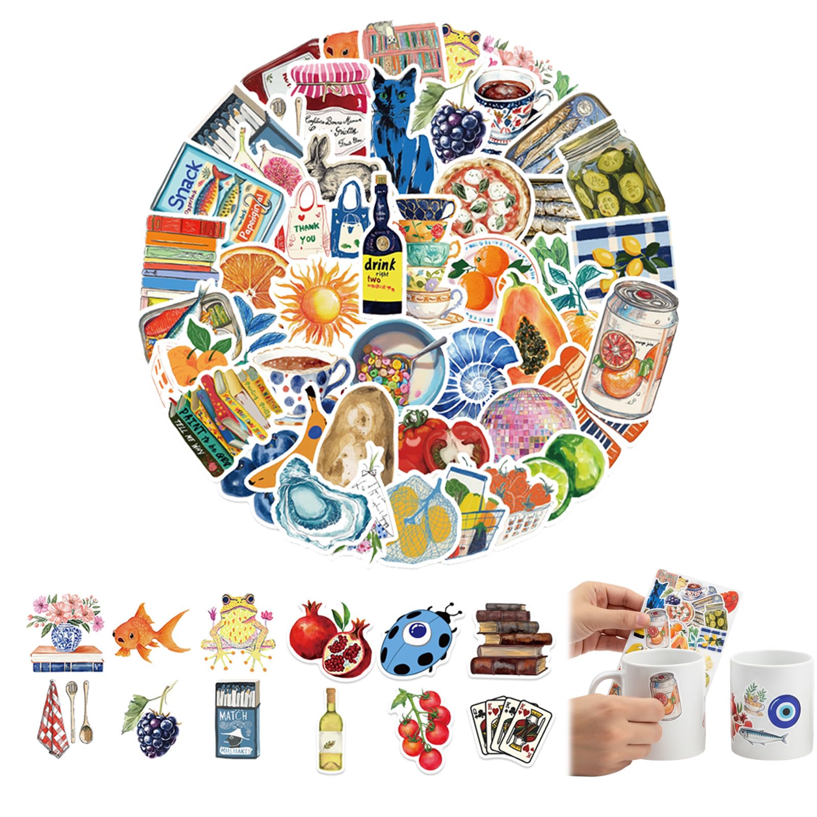 100 Pegatinas Kawaii Surtidas De Vinilo Impermeable - Diseños Variados Para Casco, Botella, Portátil, Guitarra Y Bicicleta, Reutilizables Y Sin Dejar Residuos, Ideales Para Decoración Creativa