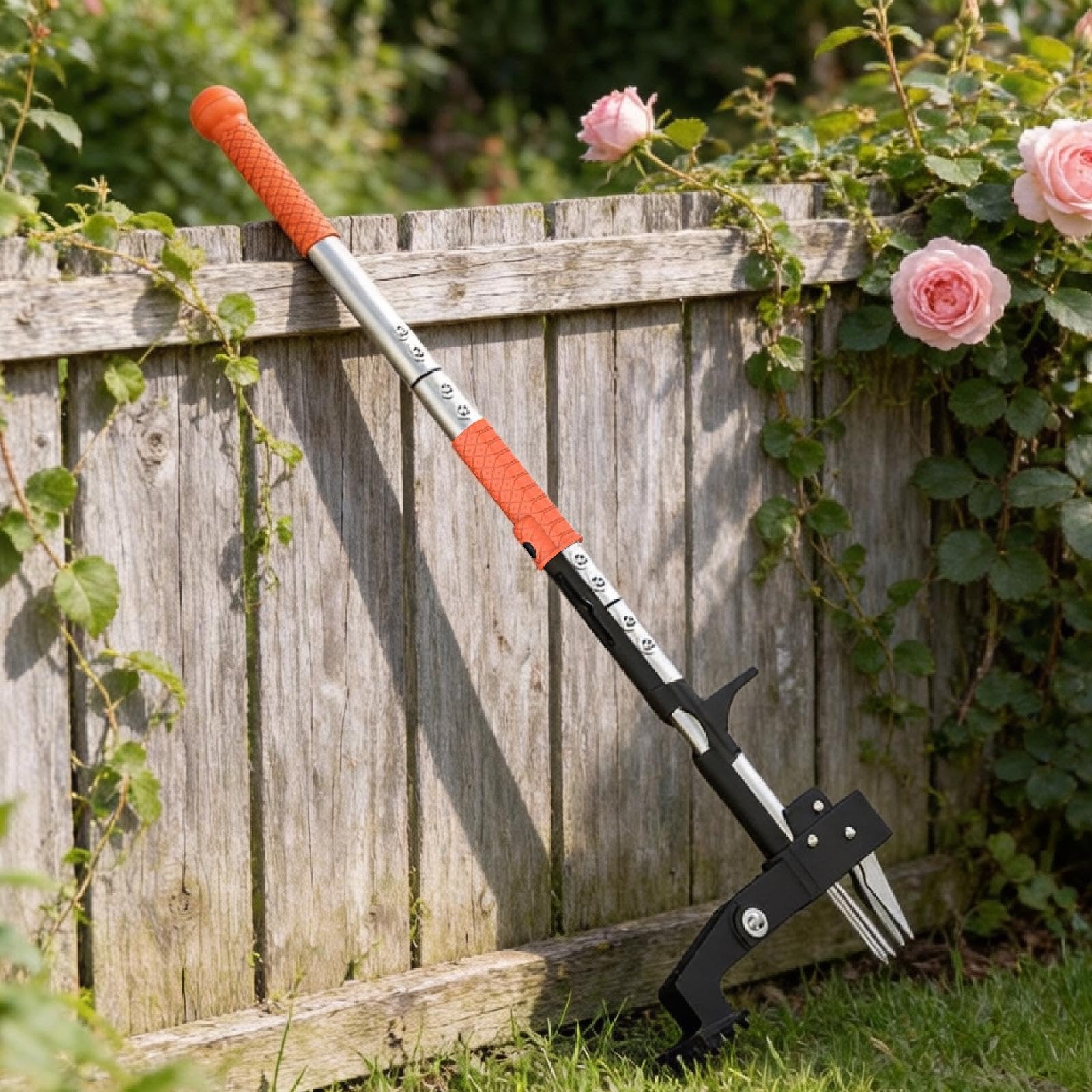Unkrautstecher zum Aufstellen, Garten-Unkrautentferner, robuste, langer Griff für Blumenbeete, Gartenarbeit, Wurzelentfernung
