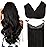 GOO GOO Wire Hair Extensions Human Hair, 1B Natural black Natural 16inch 95g, Invisible Wire Hair Extensions with Transparent, Seamless Fish Line Hairpiece