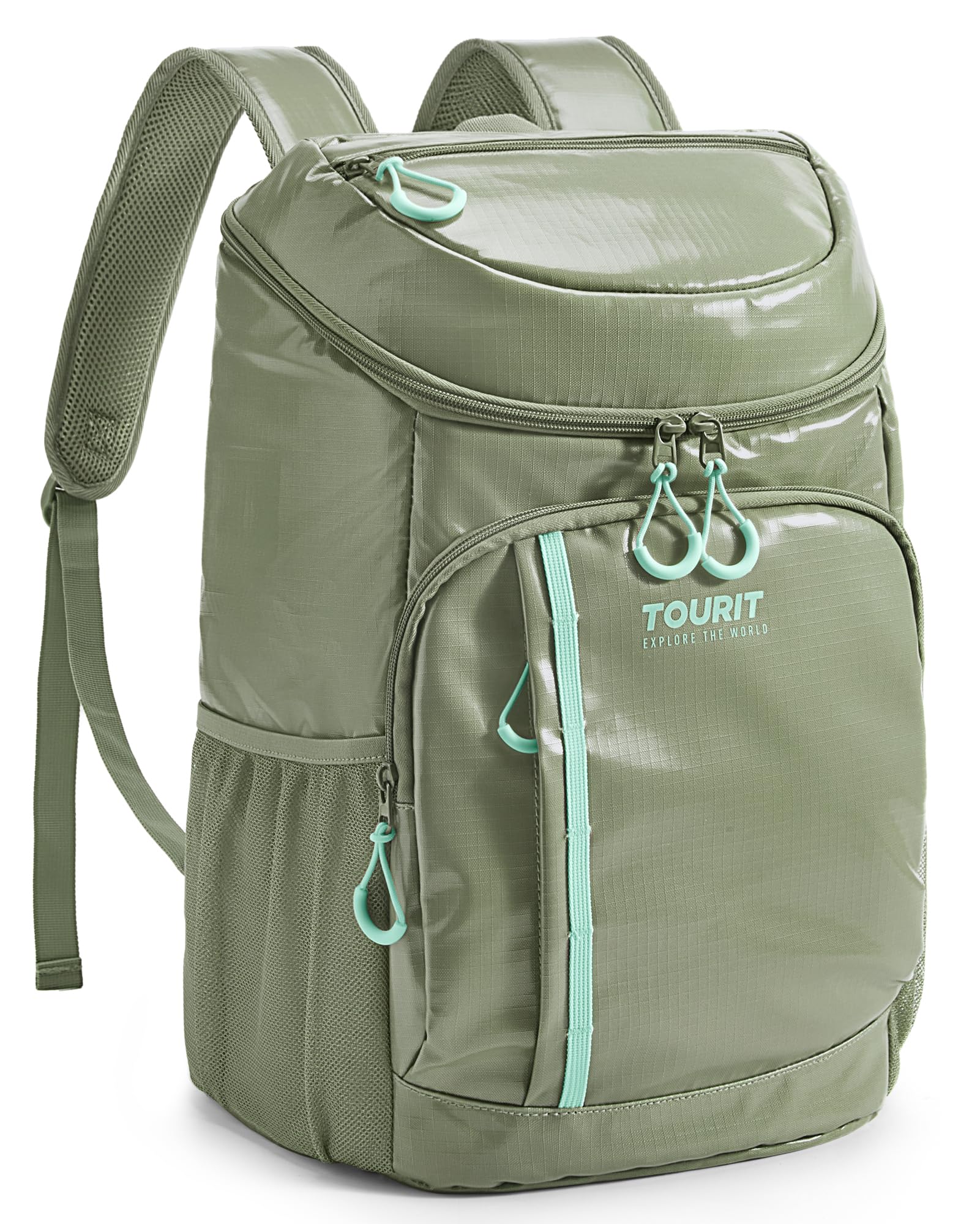 TOURIT Kühlrucksack Leichter Rucksack 28L mit Flaschenöffner Hält 30 Dosen