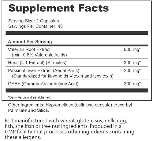 Miniatura 2 de BioActive Nutrients Zzz's Botanical Sleep Aid - con GABA, L-teanina, bálsamo de limón, raíz de valeriana y raíz de ashwagandha, súper verdes,