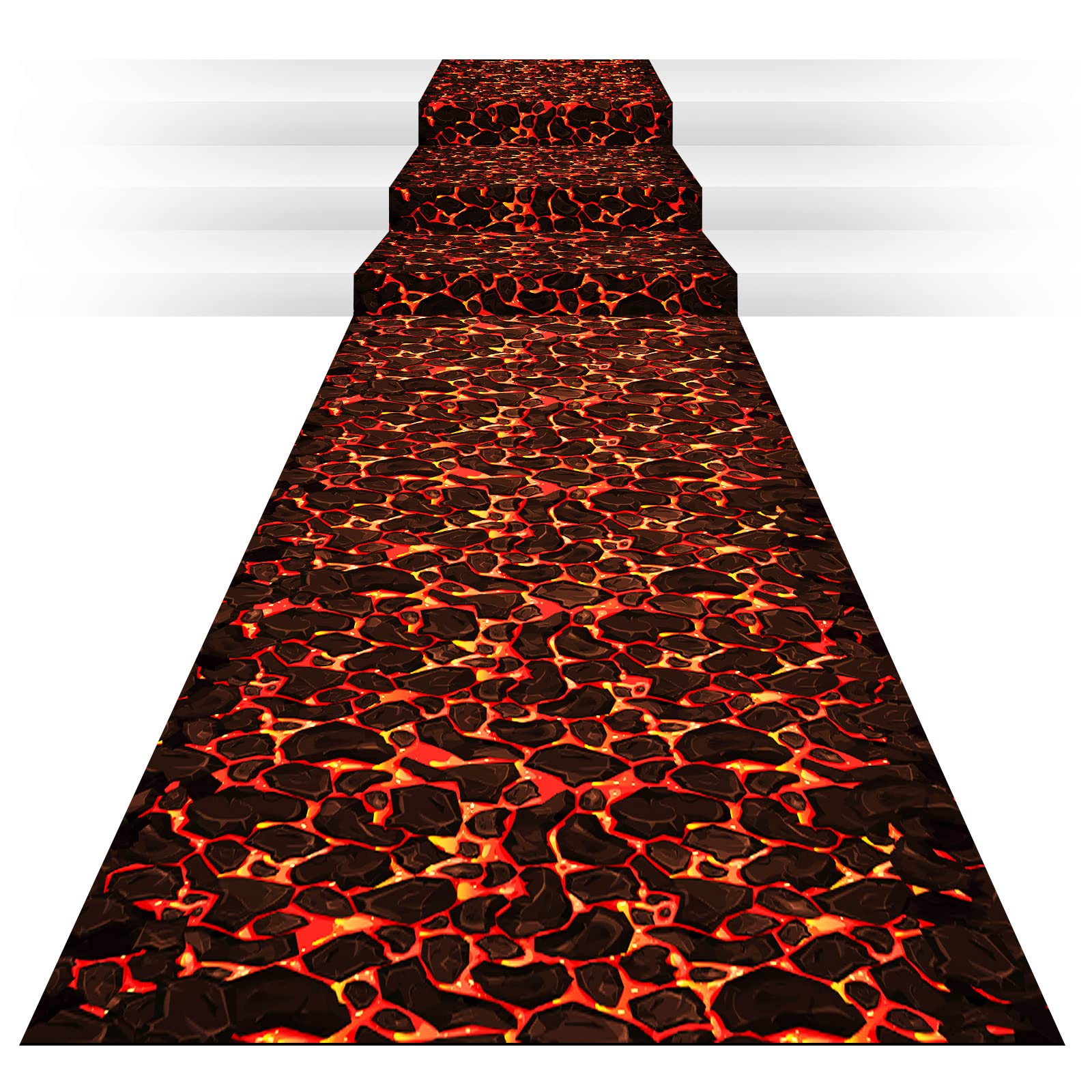 Pinkunn 1 Pcs Lava Runner Plastic Volcano Floor Party Decoration