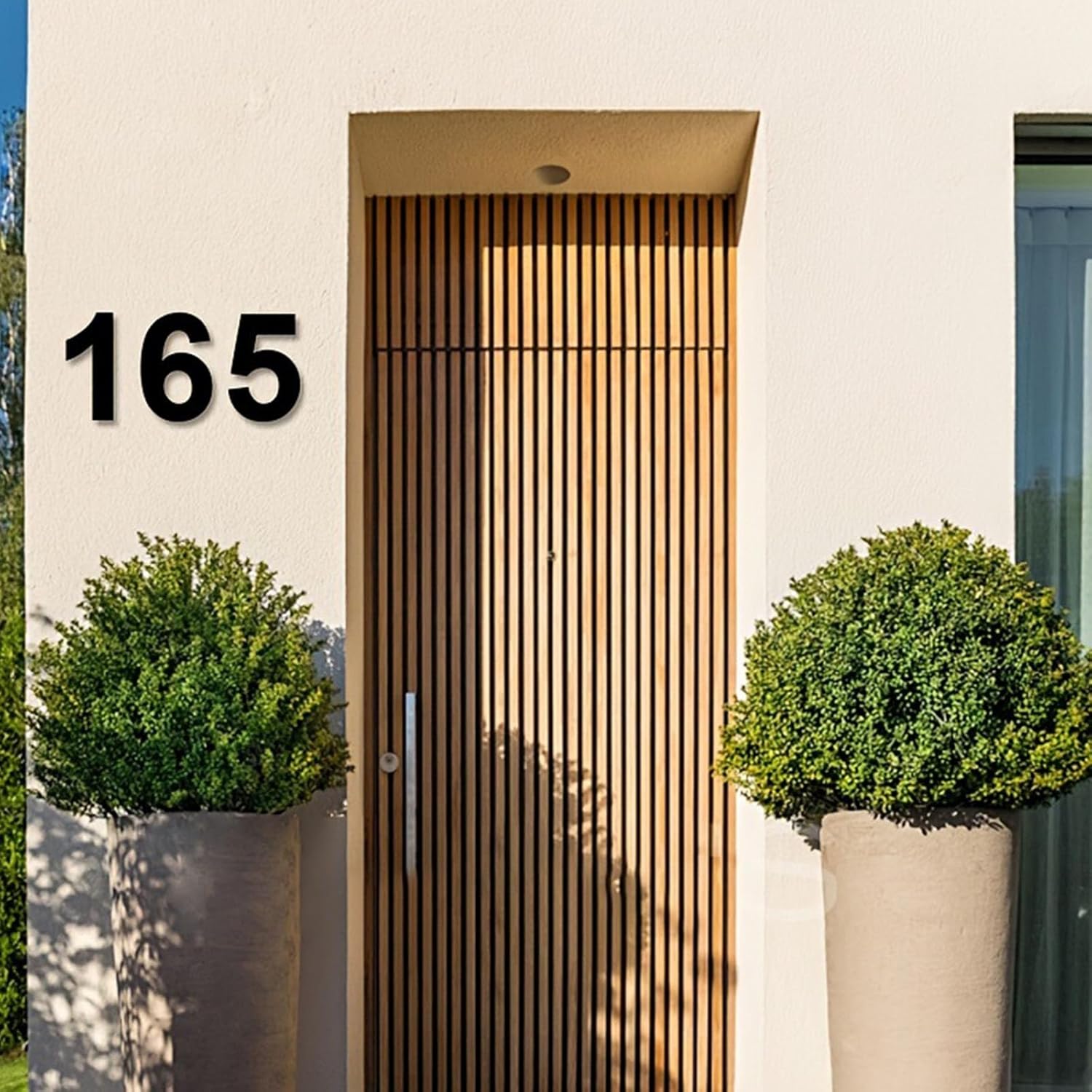 ordinarYone Modern Floating Houses Number,Metal Modern Houses Number,Garden Door Mailbox Decors Numbers with Nails Set,Coated Black