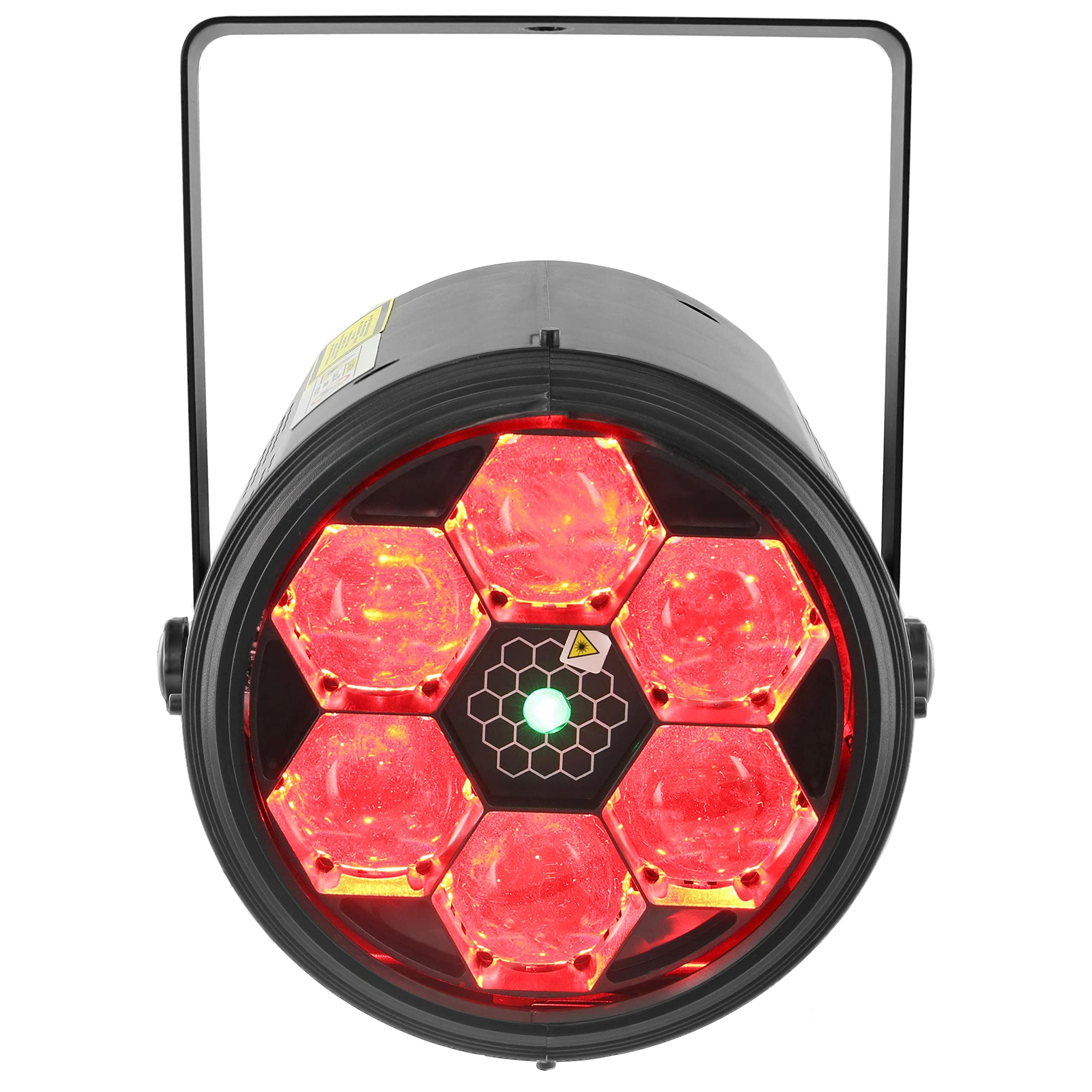 BoomTone DJ BEE-FX LZR 6 diod LED RGBW 10 W, 2 efekty w 1, zielona lampa sceniczna, LZR, automatyczne wykrywanie muzyki, tryb DMX, idealny na imprezę, Boże Narodzenie, wieczór, DJ, klub, taniec, ślub