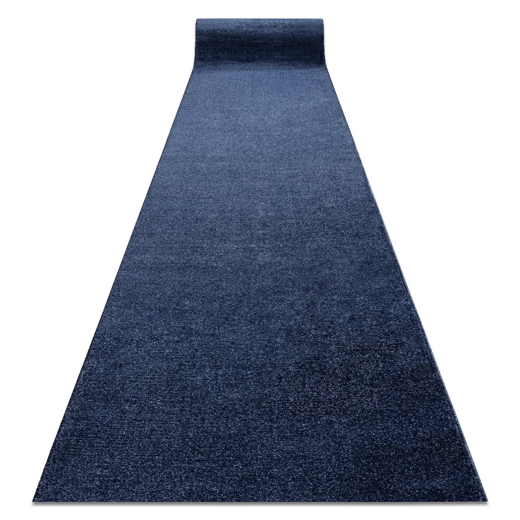 Tapis de passage bleu foncé uni Softy Lisse vendu au mètre 80x590 cm