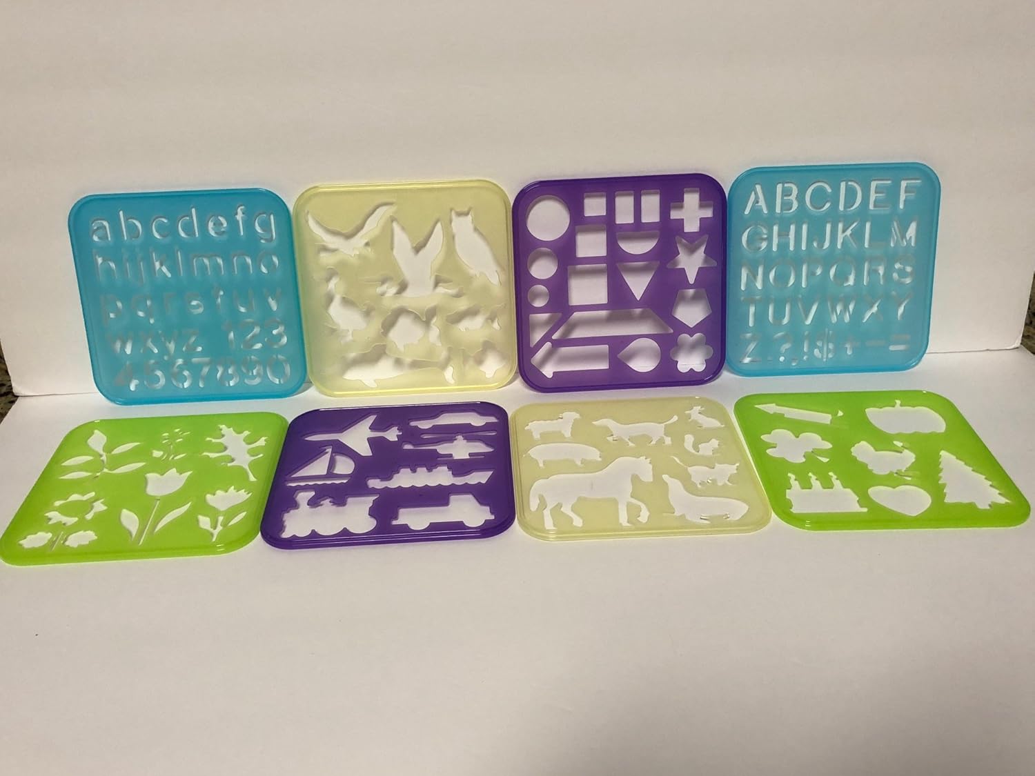 Tupperware Stencil Art Set 8 Stencils Kitchen & Dining