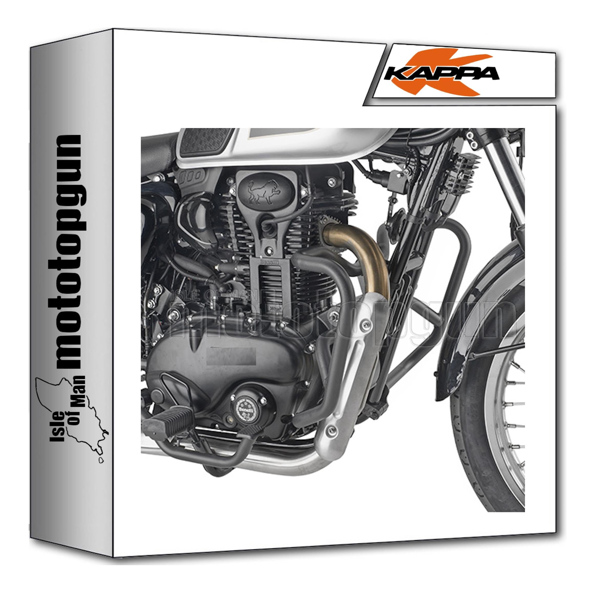 kappa kn8707 defensas motor negro compatible con benelli imperiale 400 2020 mototopgun