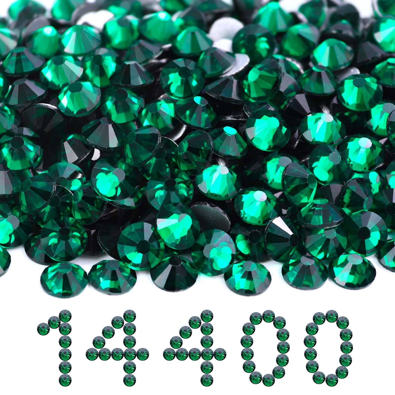 14400PCS Green Flatback SS20 Rhinestones Bulk(4.6-4.8mm)