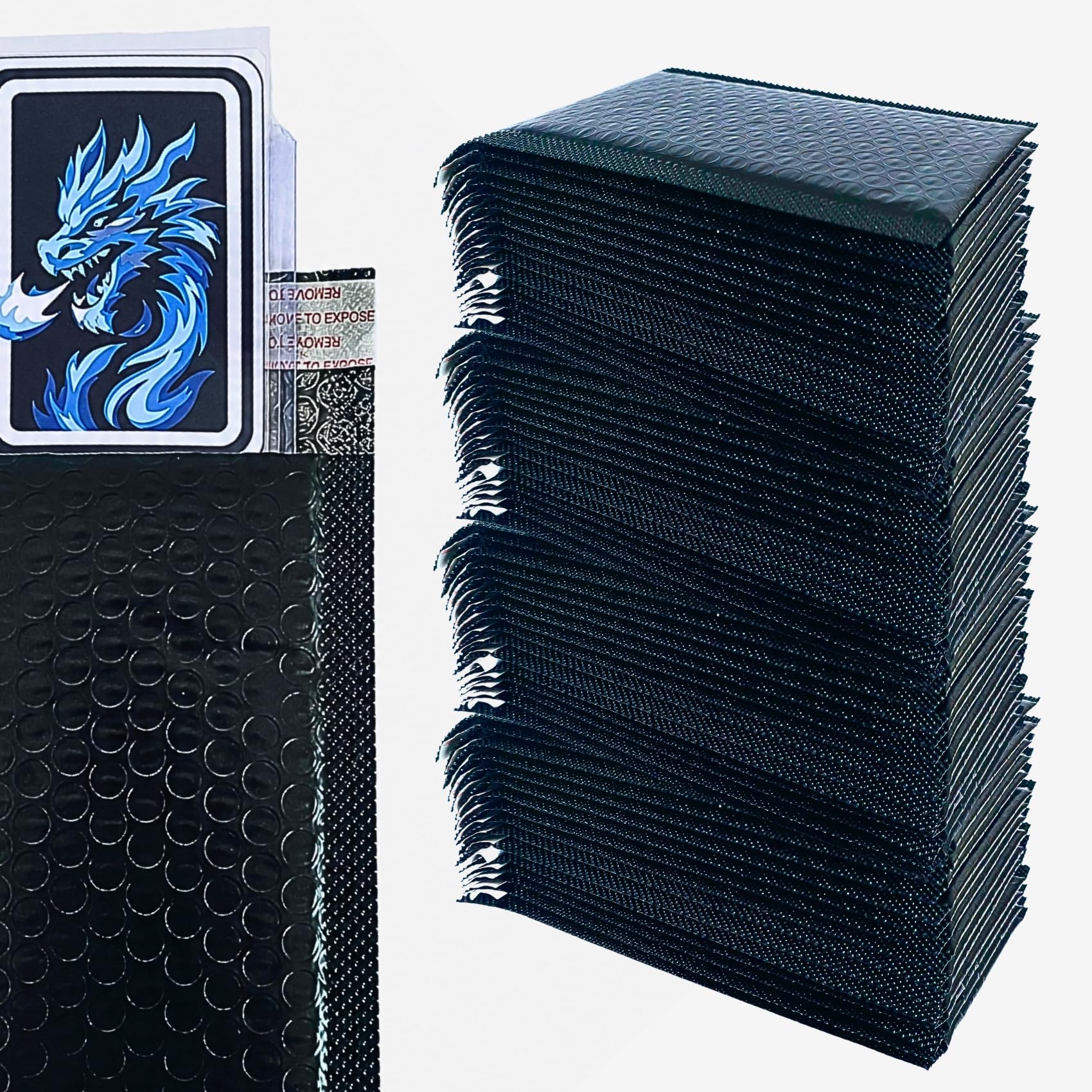 11x13cm Bubble Mailers for Trading Cards | 100-Pack | TCG Shipping Envelopes for Pkmn, MTG & Sports Cards | Fits Sleeved Toploaders