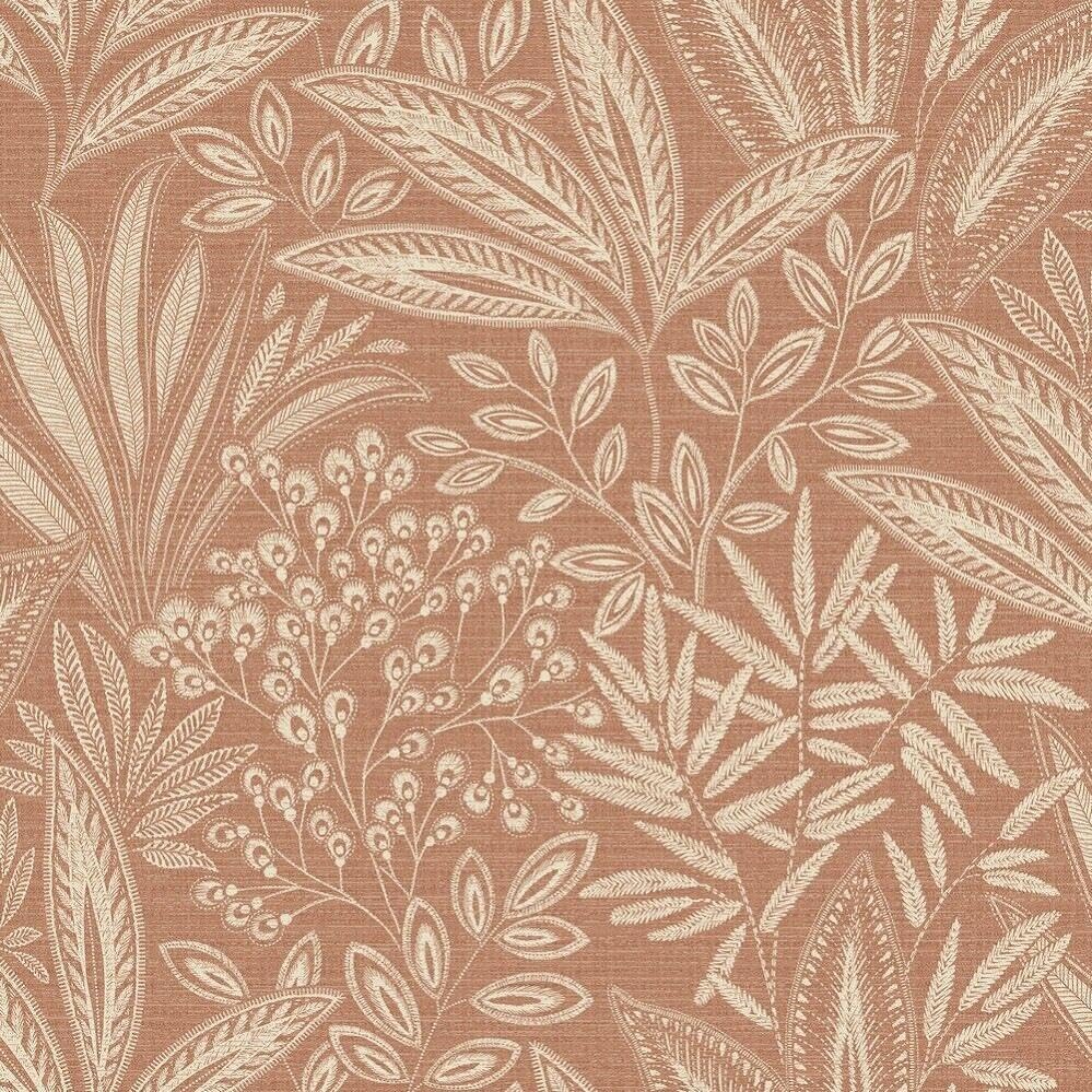 Crown Sahara Leaf Clay Wallpaper M1783