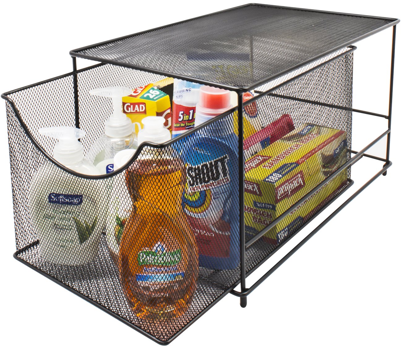 Sorbus® Cabinet Organizer Drawers— Mesh Storage Organizer with Pull Out Drawers—Ideal for Countertop, Cabinet, Pantry, Under the Sink, Desktop and