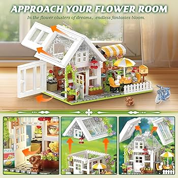 Amazon.com: Flower House Building Block for Adults, Garden